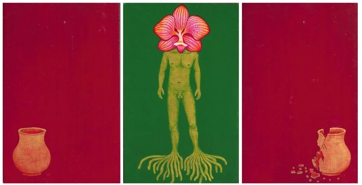 “Triptych: The Unyielding” (2020)
Acrylic on wooden chopping board
30cm x 57 cm 