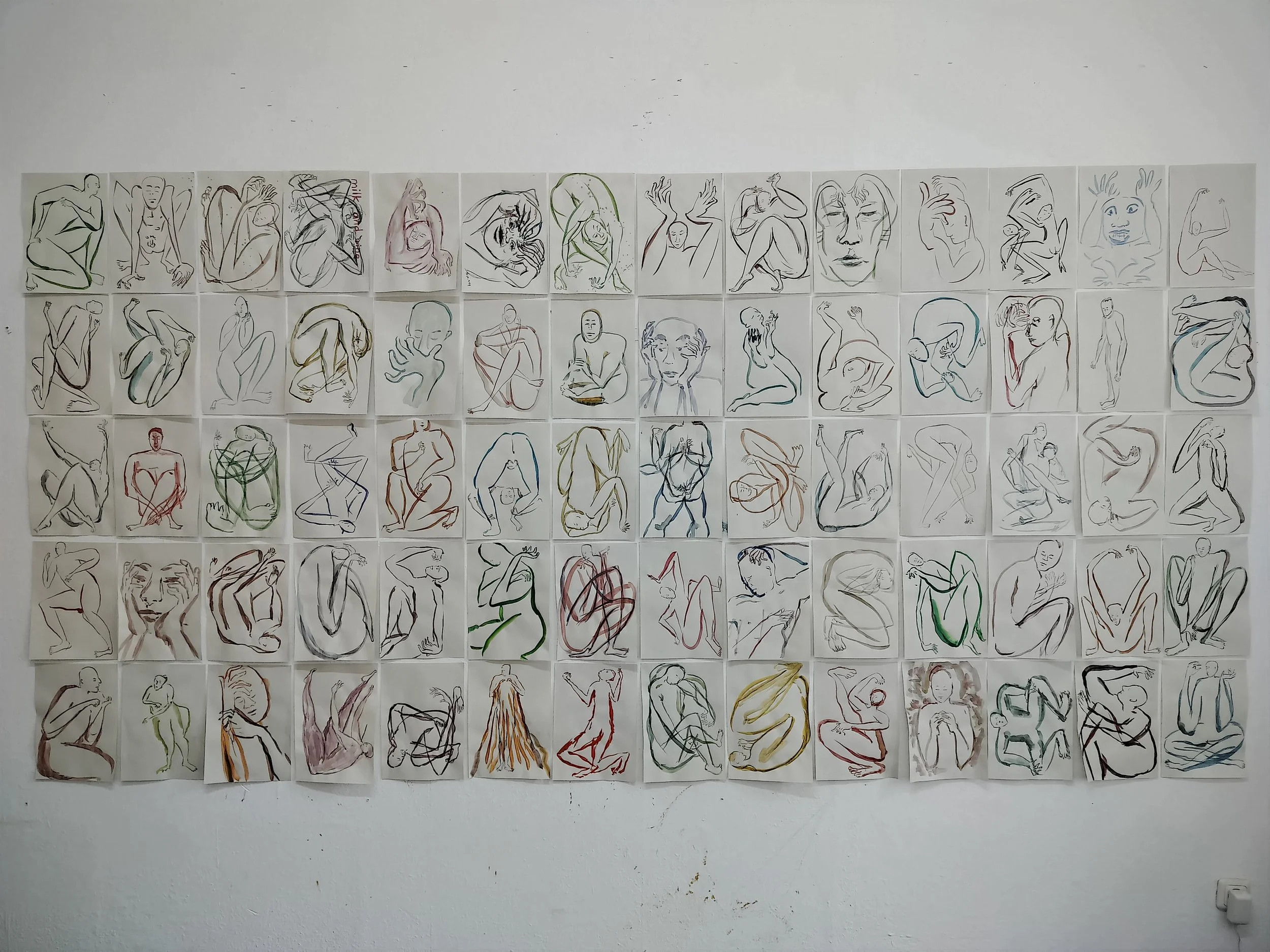 "100 Figures" (2024) in the studio at basis e.V. Frankfurt