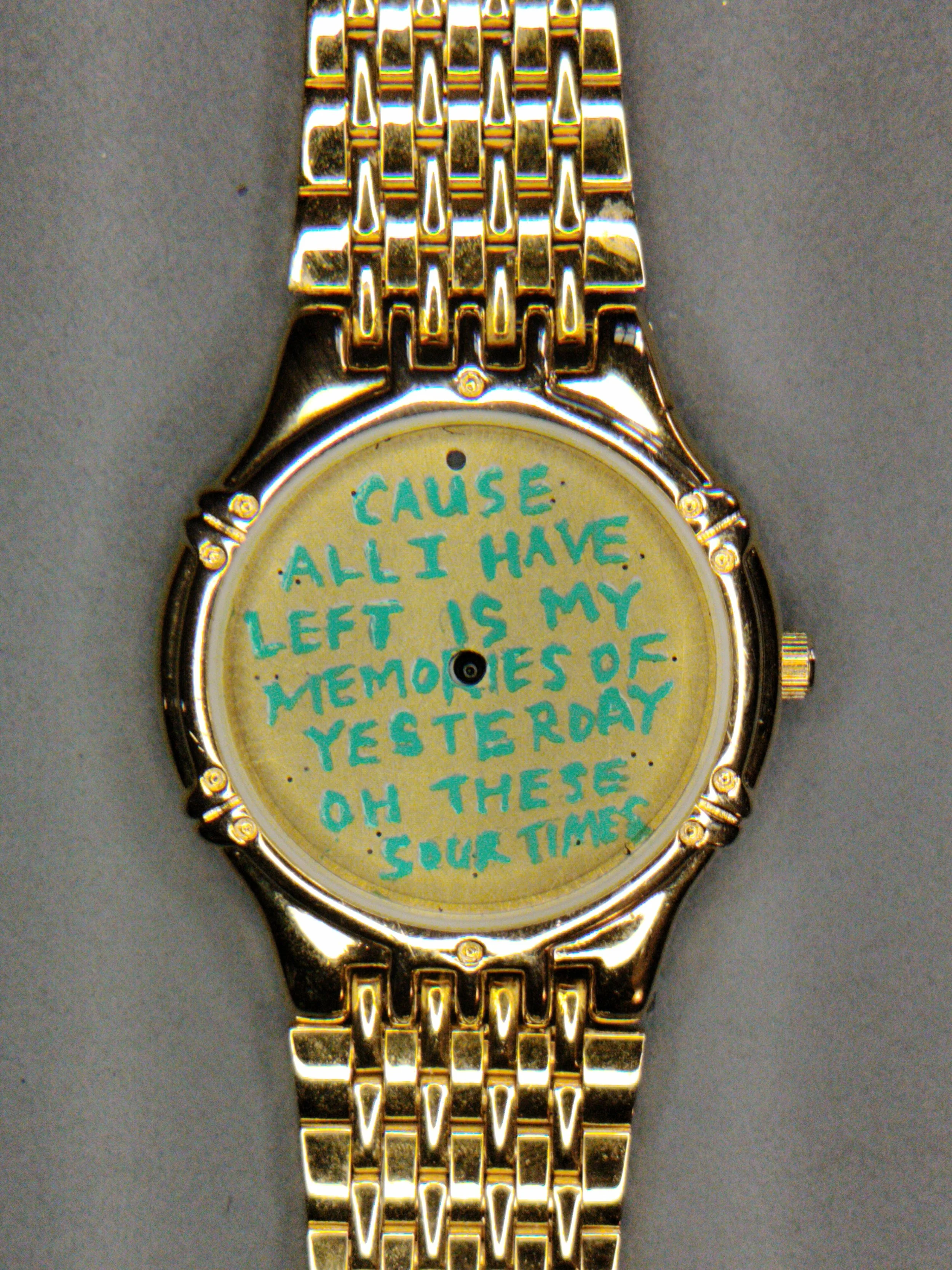 "Time Talisman (2024)" | Acrylic on used wristwatch