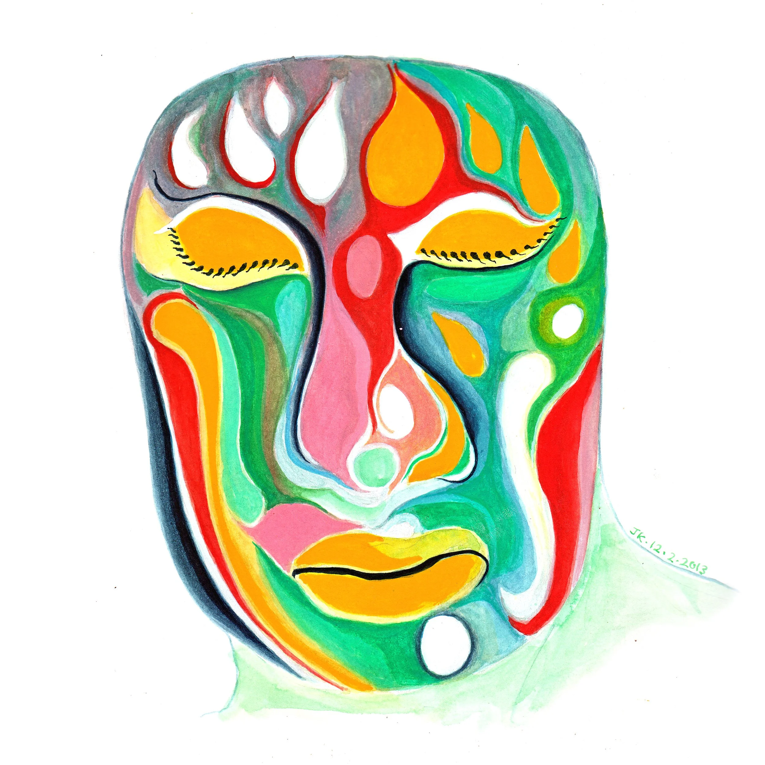 "Untitled" (2013) | Watercolour on paper | 25cm x 25cm
