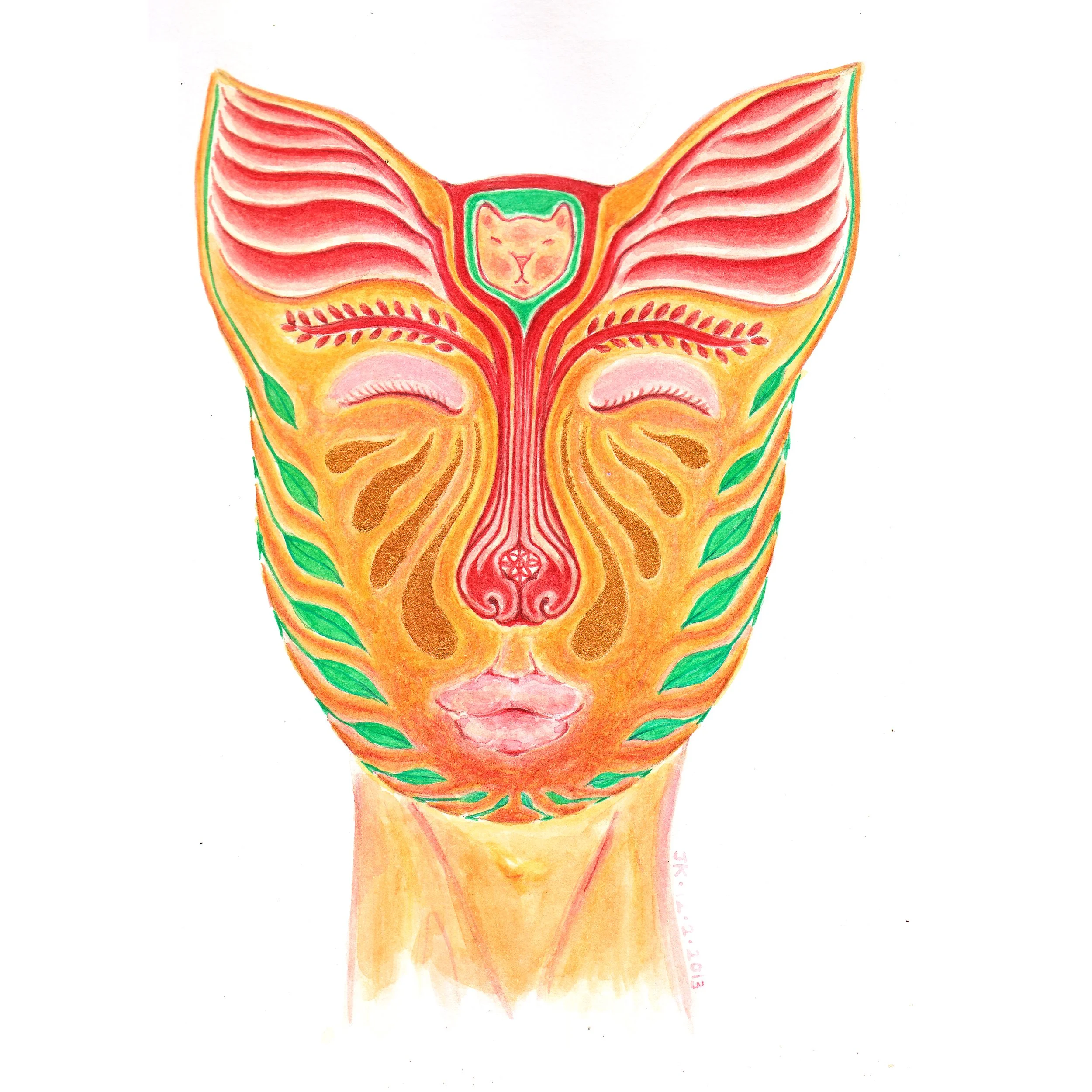 "Untitled" (2013) | Watercolour on paper | 25cm x 25cm