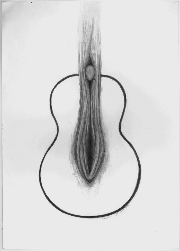 "Music" 2016) | Graphite on cartridge paper