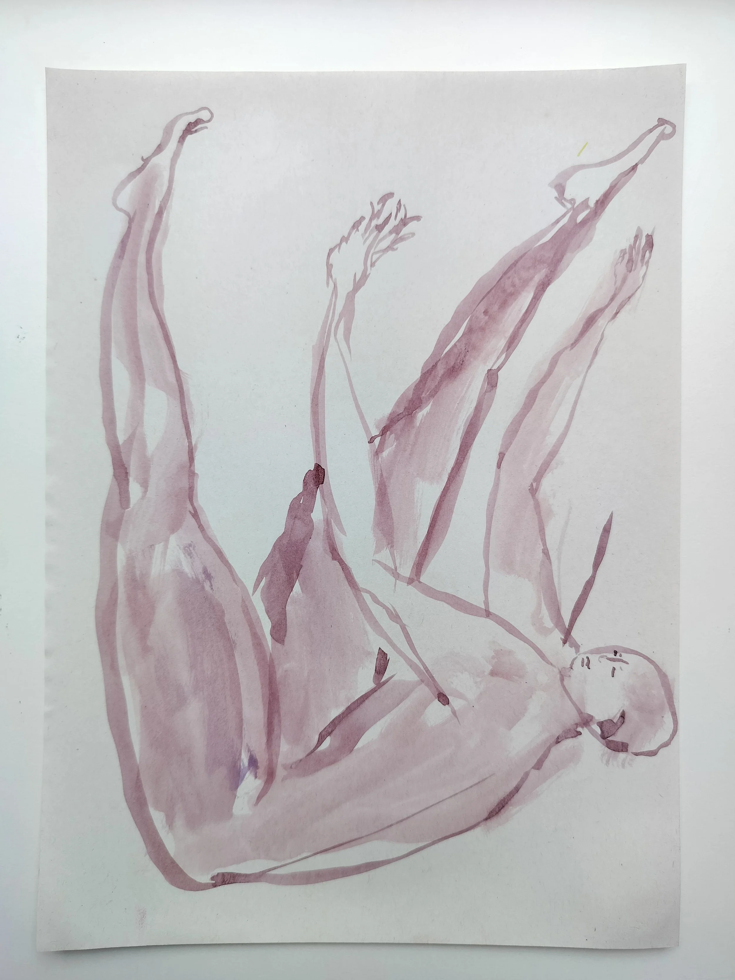 "100 Figures" (2024) 
Watercolour on recycled A4 paper