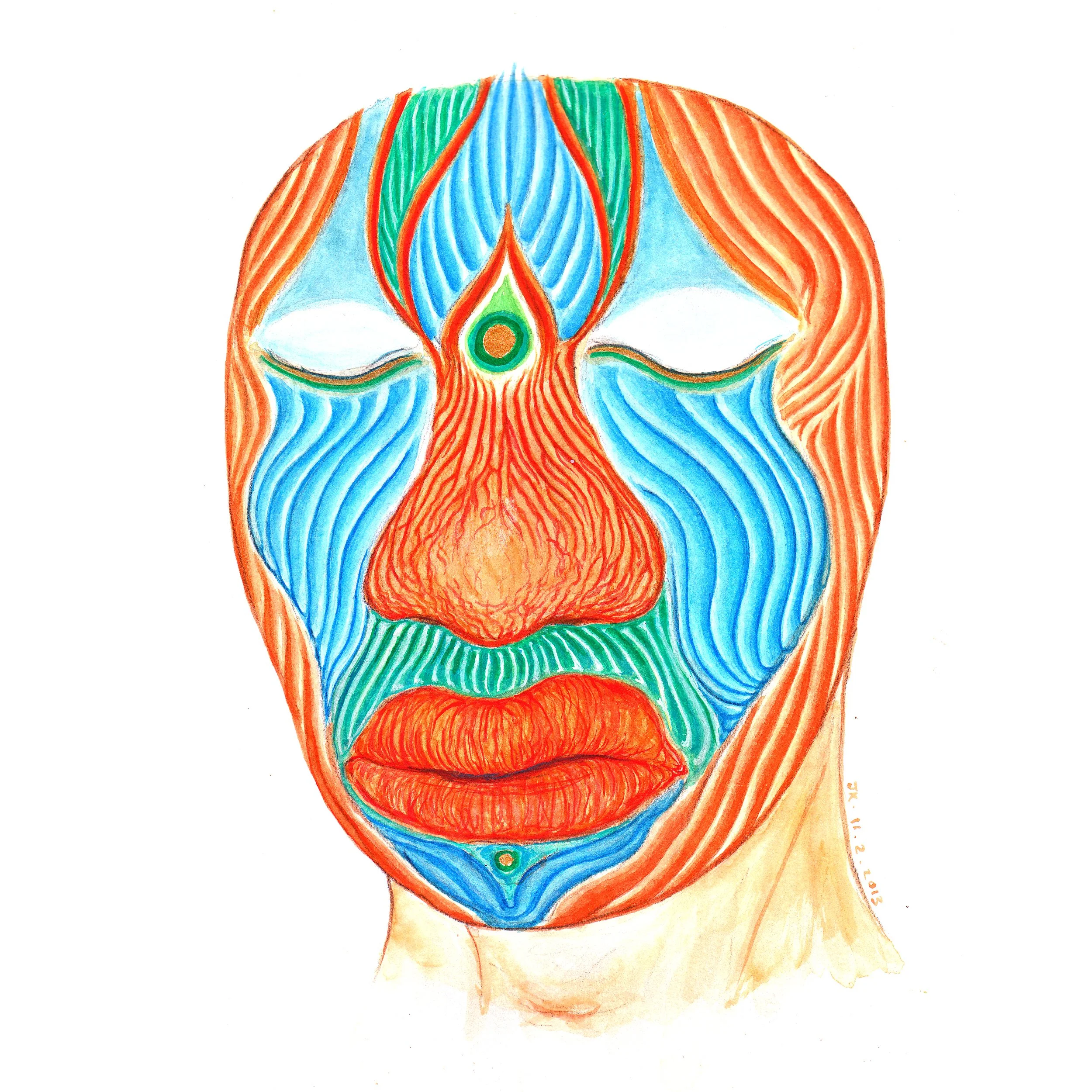 "Untitled" (2013) | Watercolour on paper | 25cm x 25cm