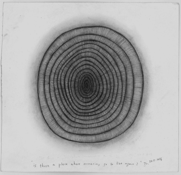 "Is there a place where memories go to live again?" (2016) | Graphite on cartridge paper