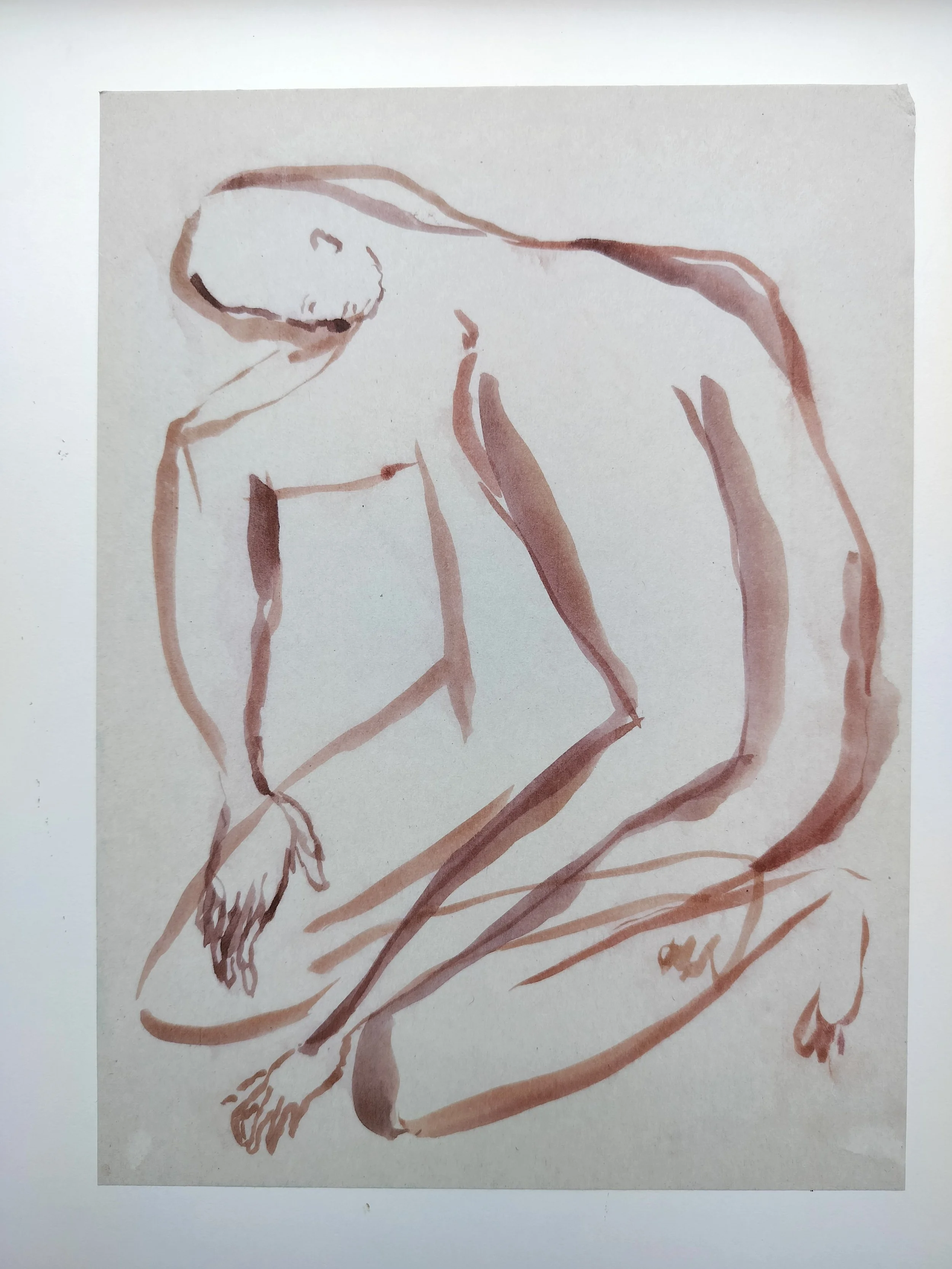 "100 Figures" (2024) 
Watercolour on recycled A4 paper
