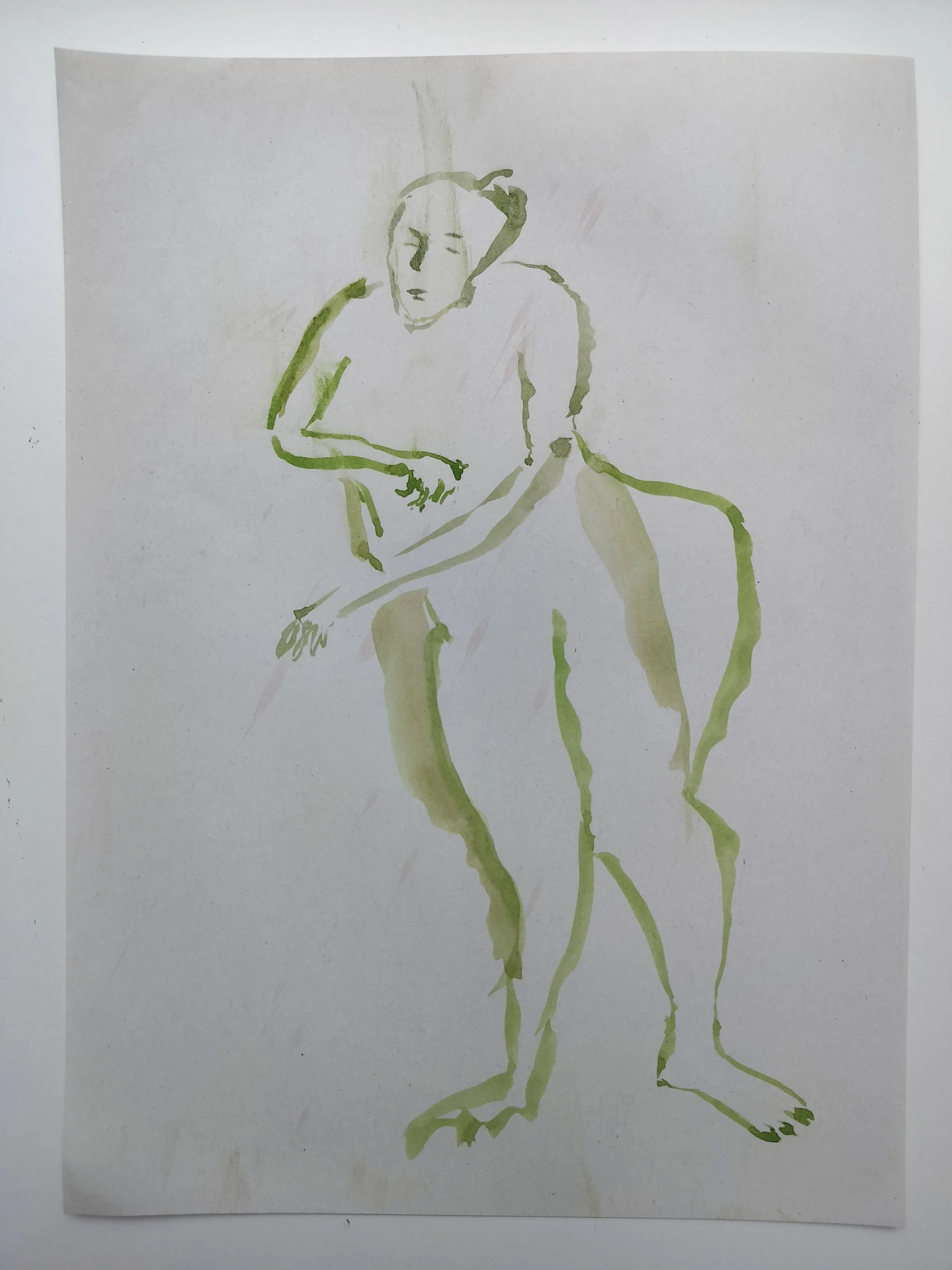 "100 Figures" (2024) 
Watercolour on recycled A4 paper
