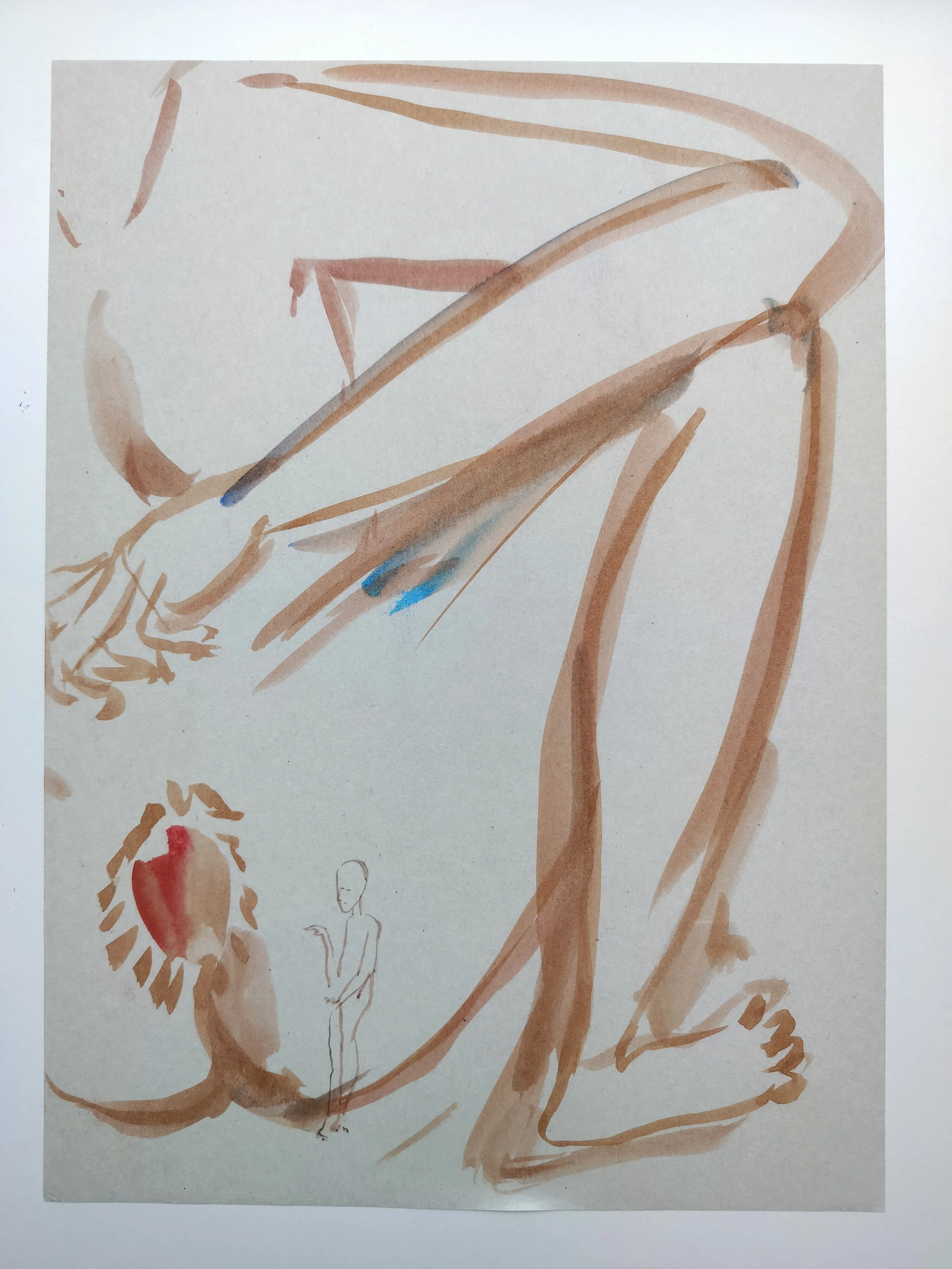 "100 Figures" (2024) 
Watercolour on recycled A4 paper