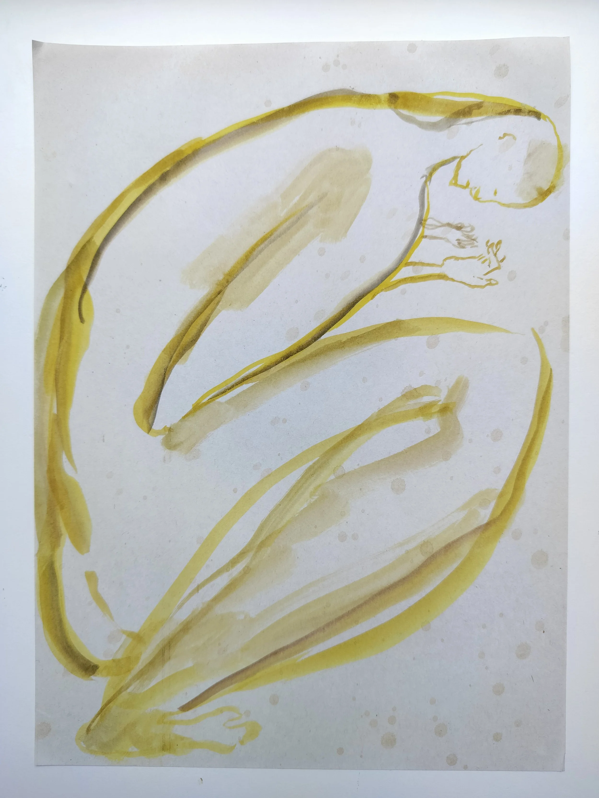 "100 Figures" (2024) 
Watercolour on recycled A4 paper