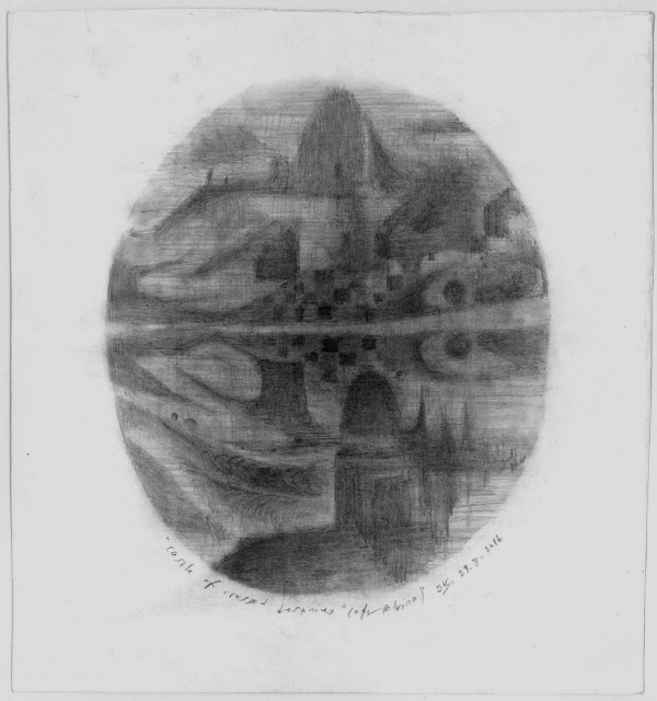 "Castle of Crossed Destinies" (2016) | Graphite on cartridge paper