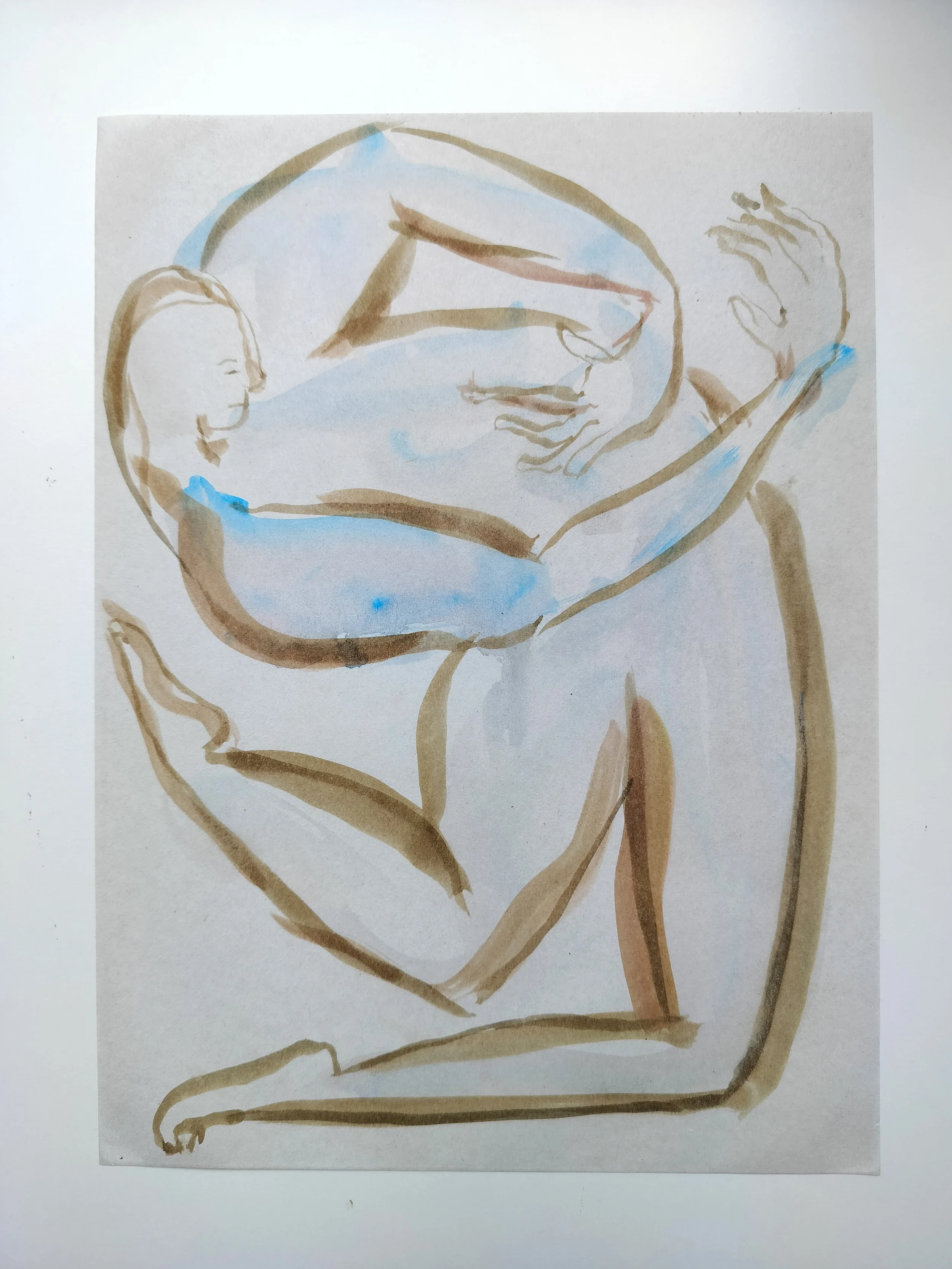 "100 Figures" (2024) 
Watercolour on recycled A4 paper