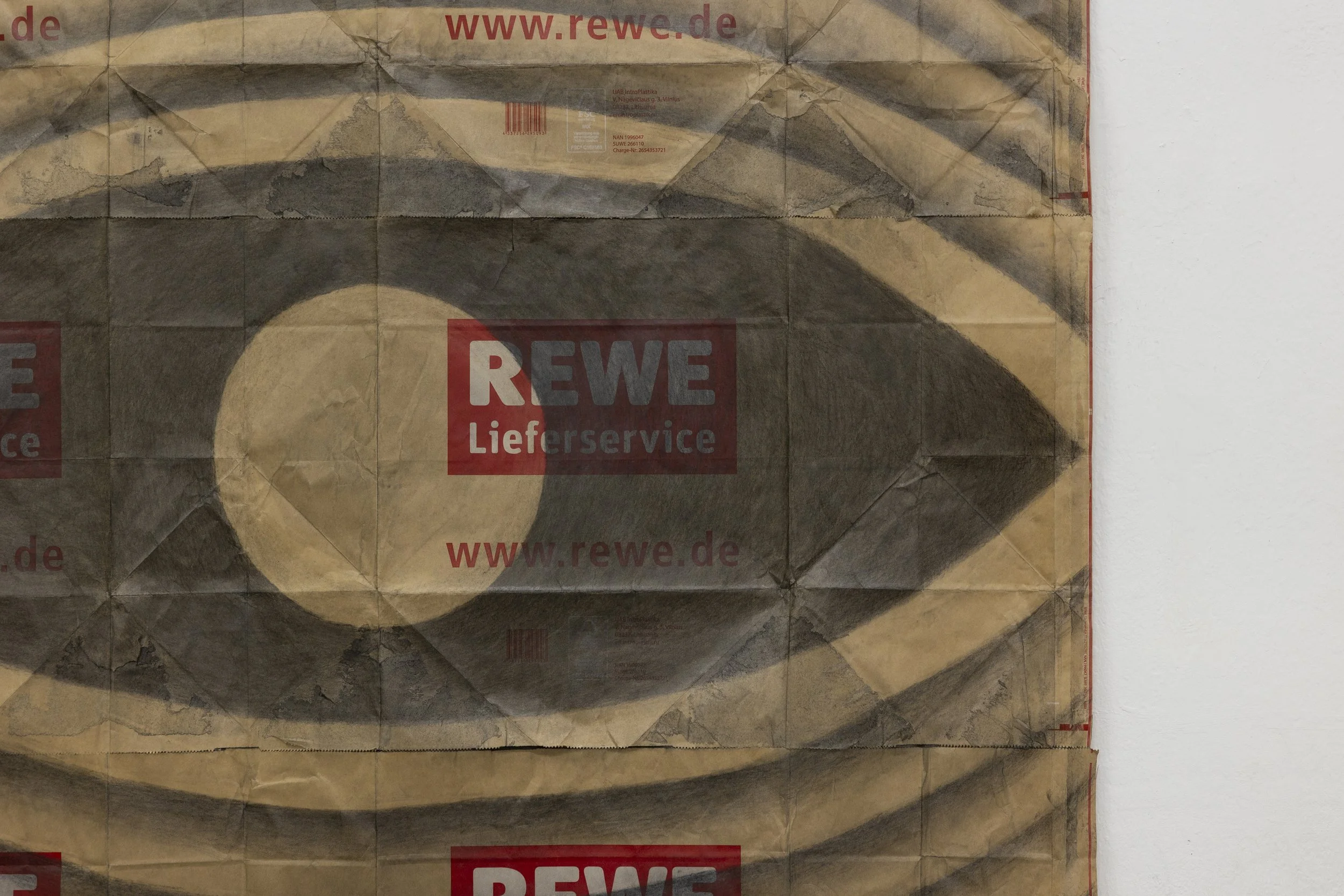 Detail from "Reveal (in brown)" (2024)