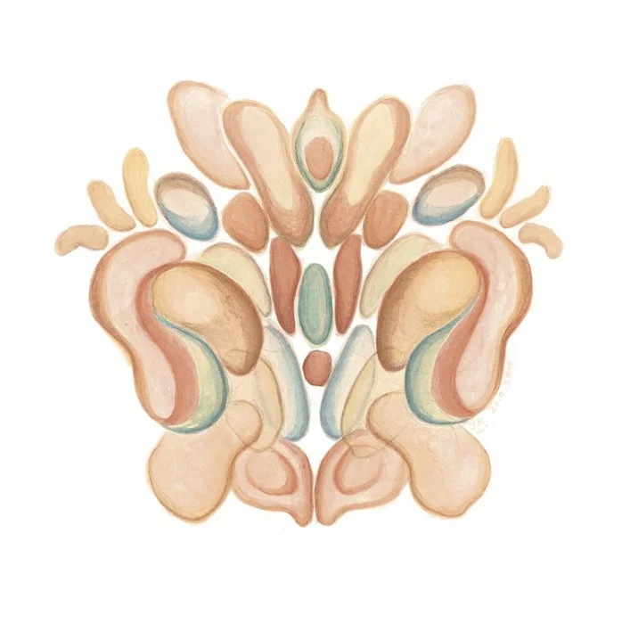 "Untitled" from Symmetry series (2012) | Watercolour on paper | 25cm x 25cm