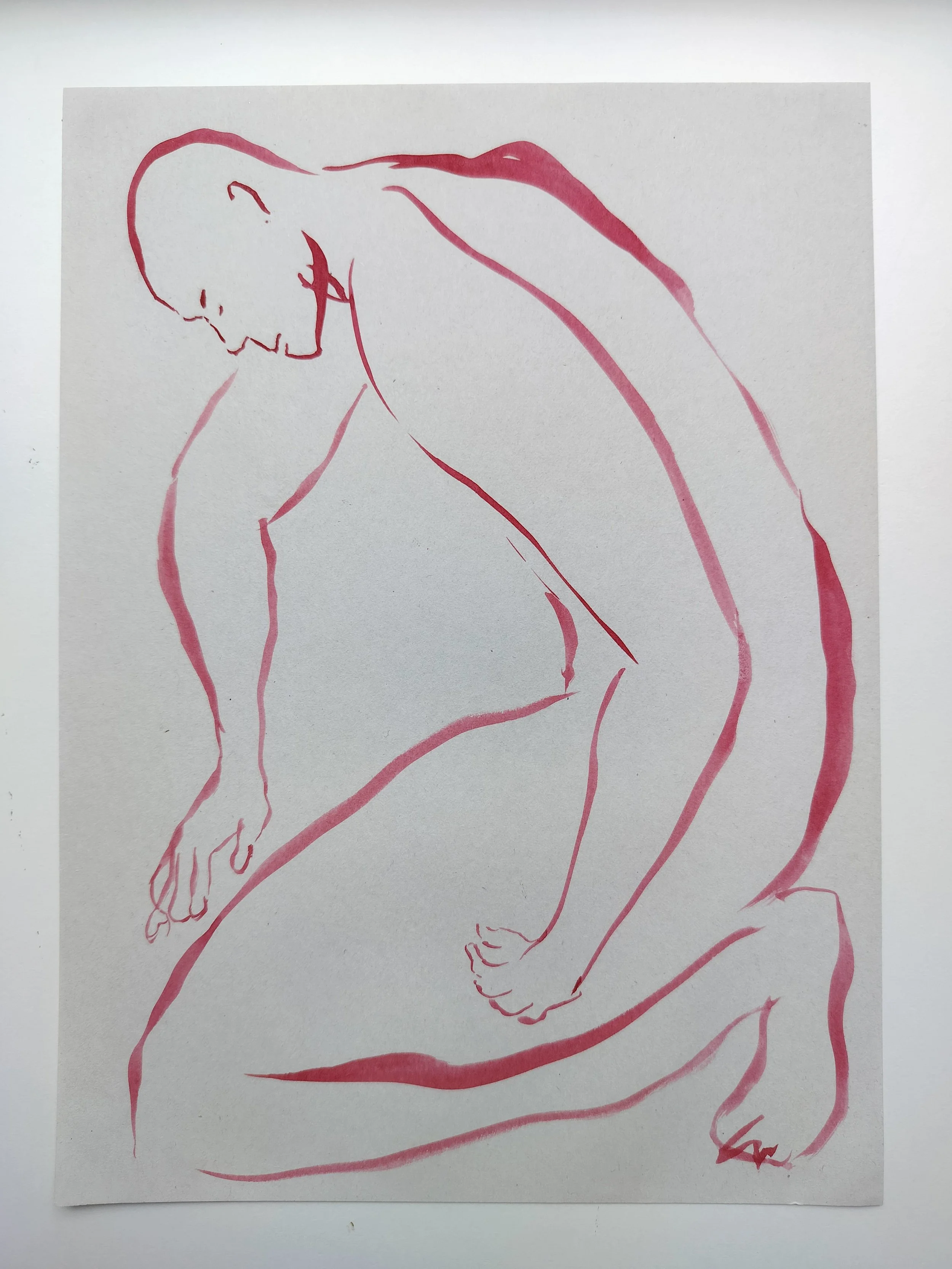 "100 Figures" (2024) 
Watercolour on recycled A4 paper