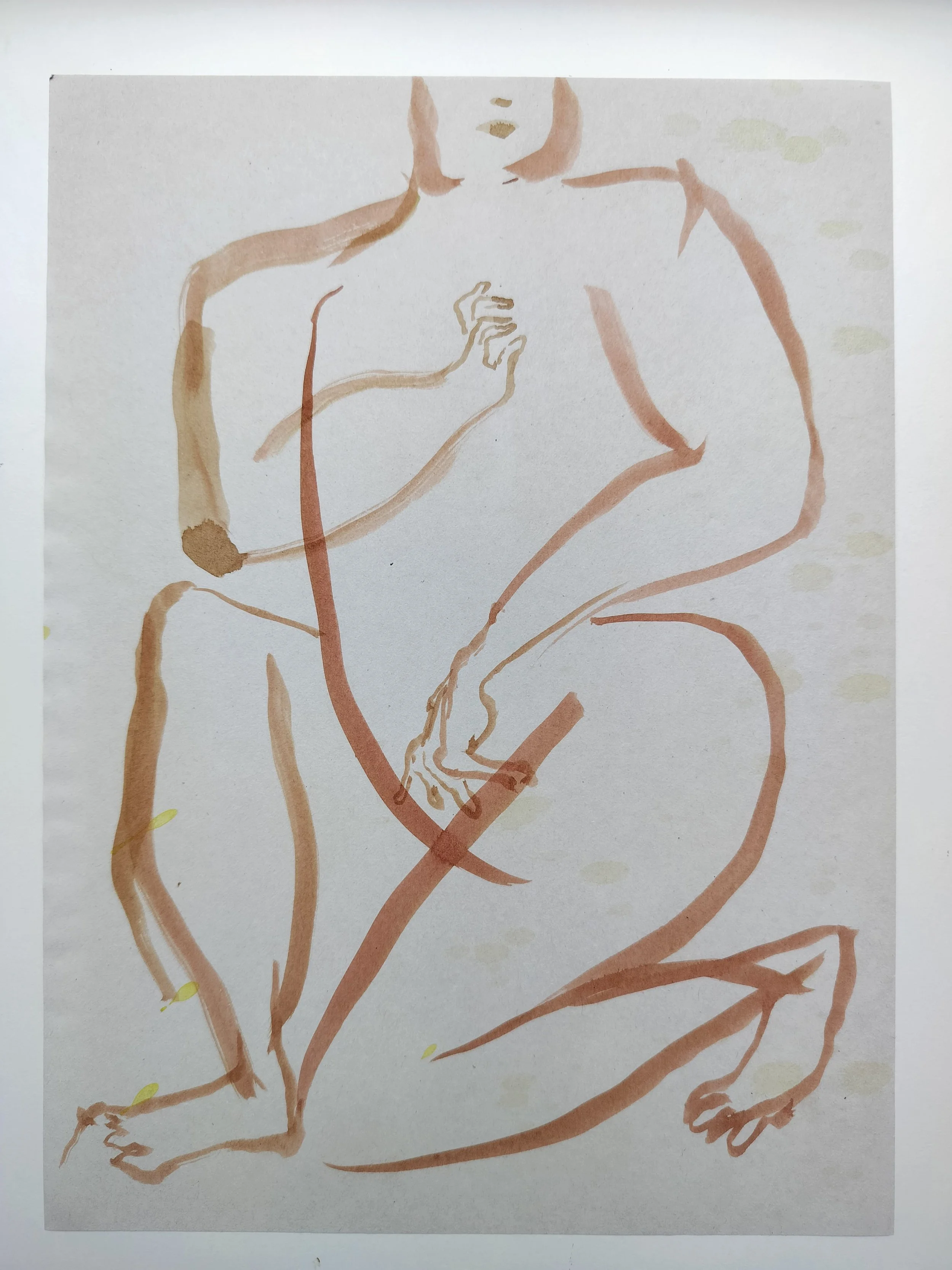"100 Figures" (2024) 
Watercolour on recycled A4 paper