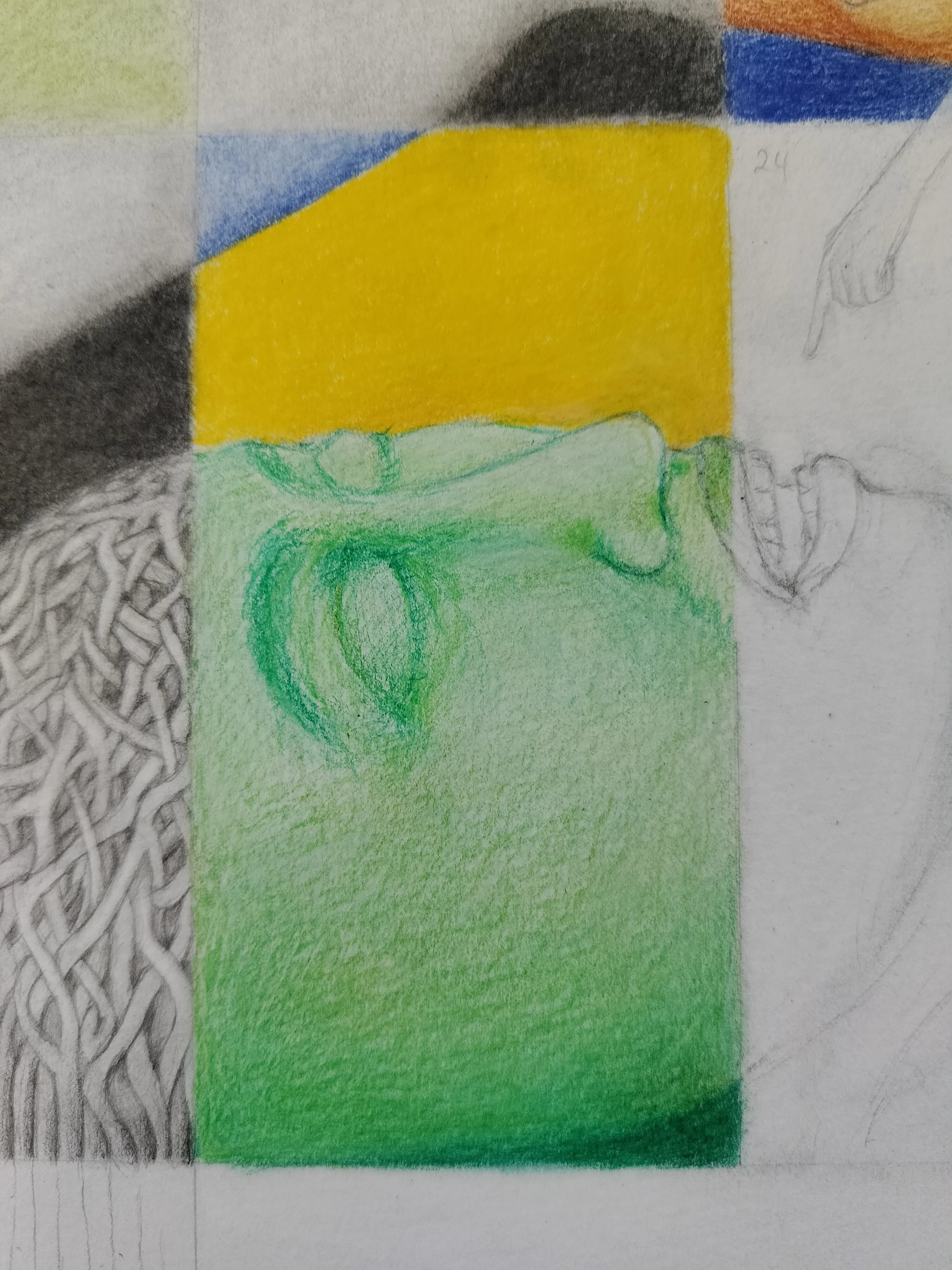 Detail from "Calendar: February" (2024)