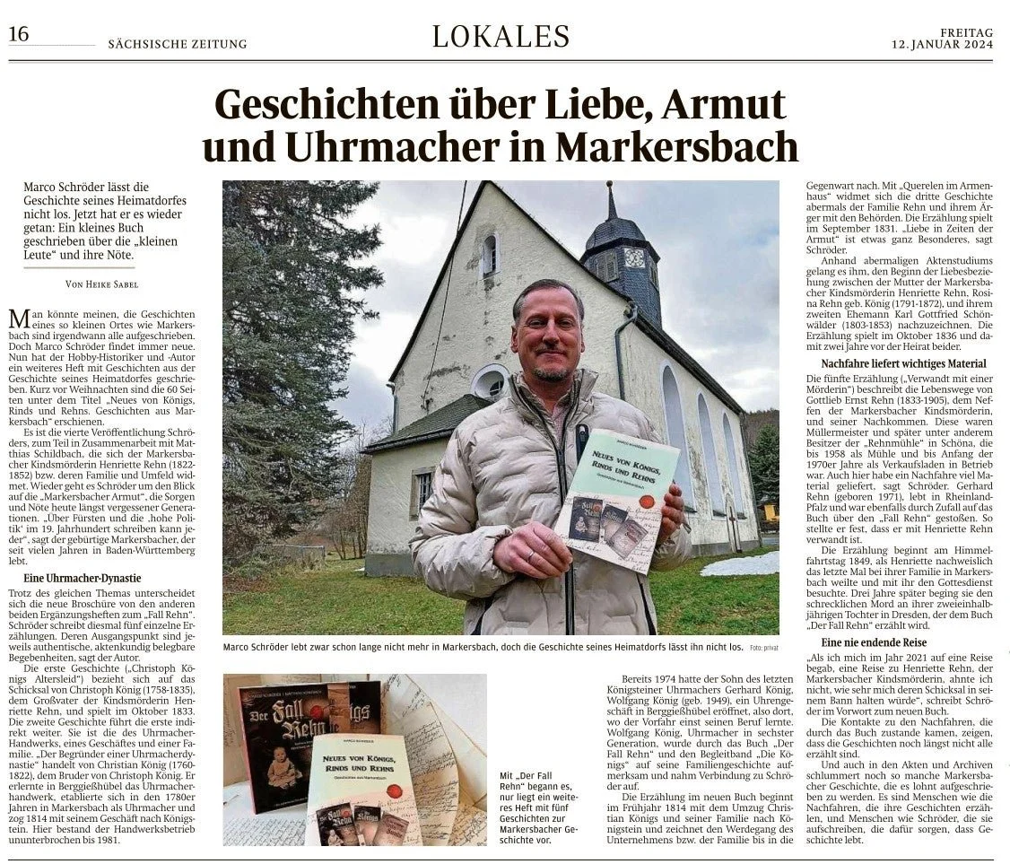 Geschichten über Liebe, Armut und Uhrmacher in Markersbach