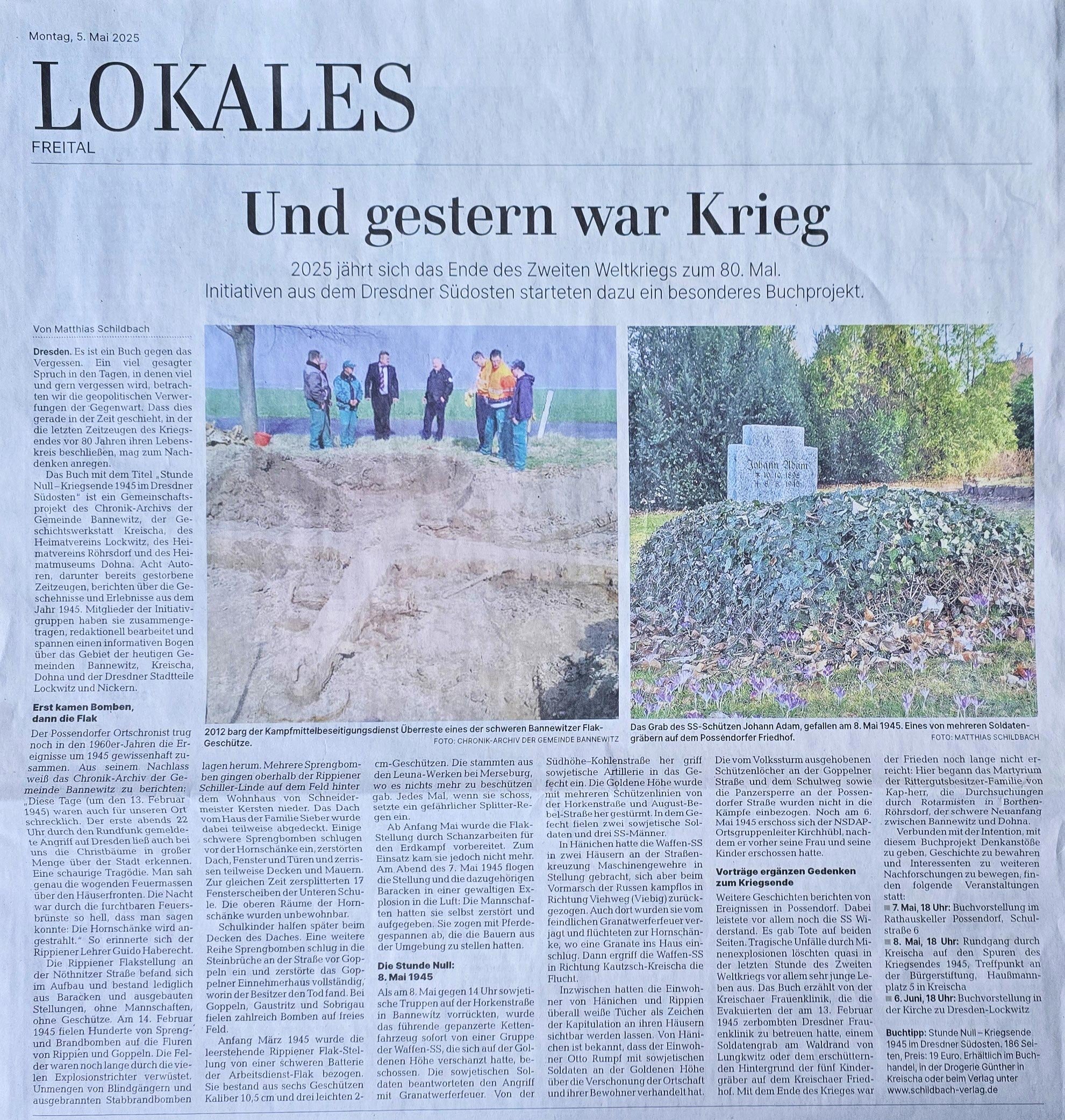 Und gestern war Krieg