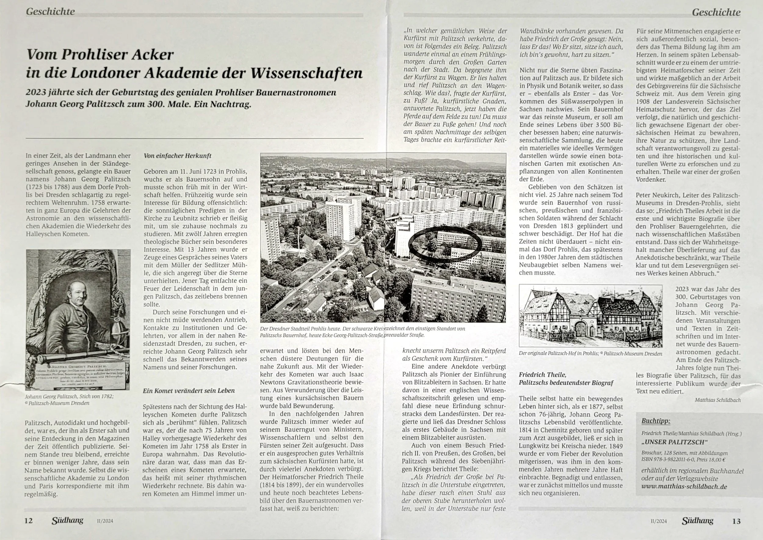 Vom Prohliser Acker in die Londoner Akademie der Wissenschaften