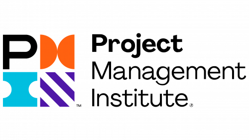 Graphic of the Project Management Institute with colorful shapes.