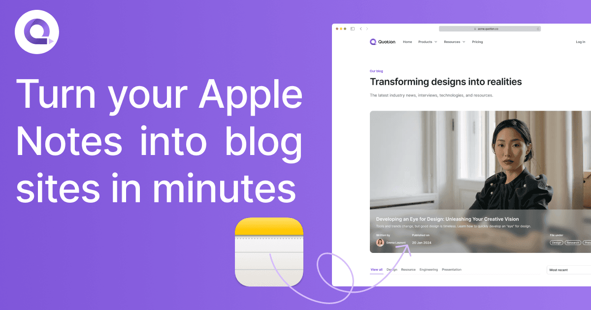 Blogging with Apple Notes