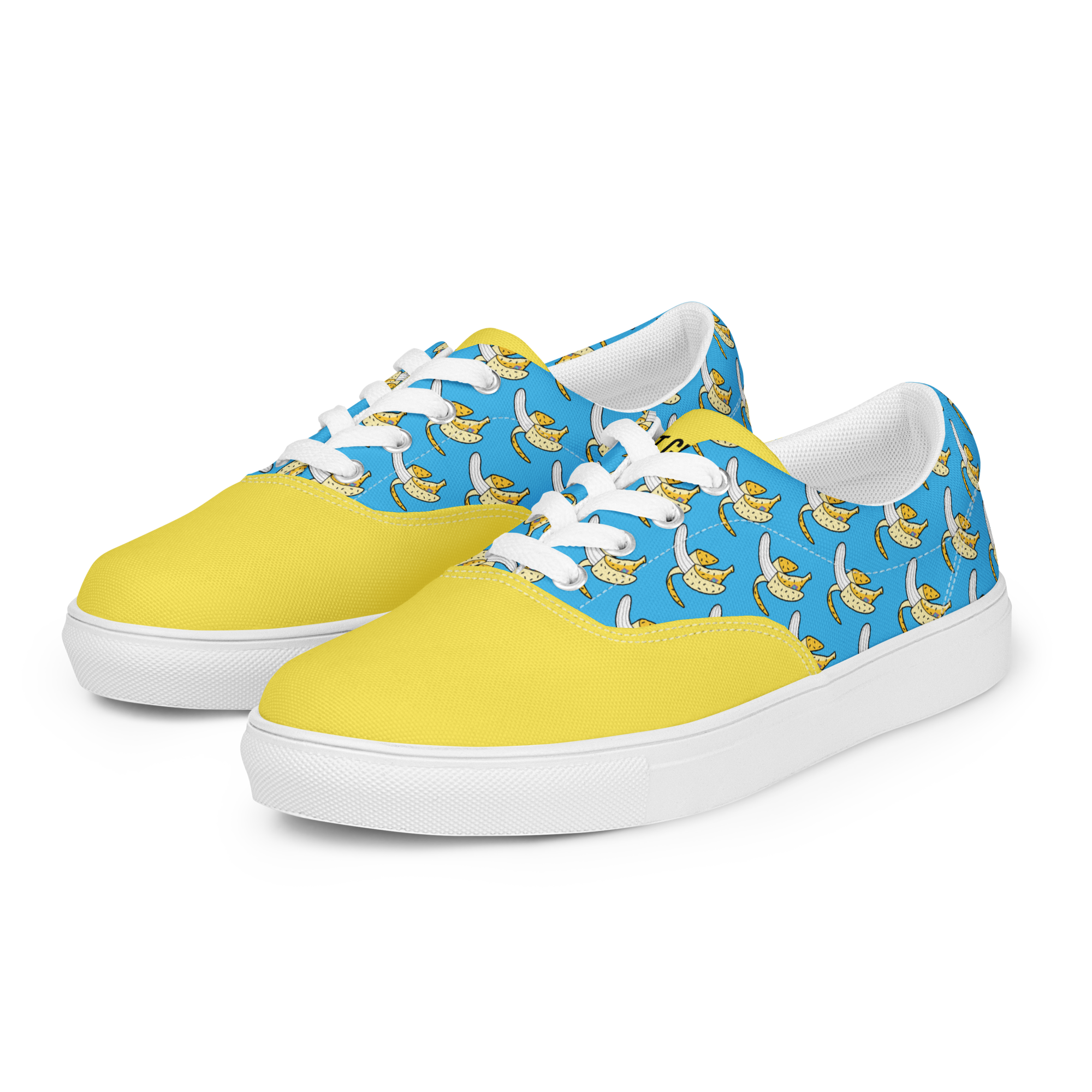 Lace-Up Canvas Shoes: DENT CLOTH Banana Sneakers