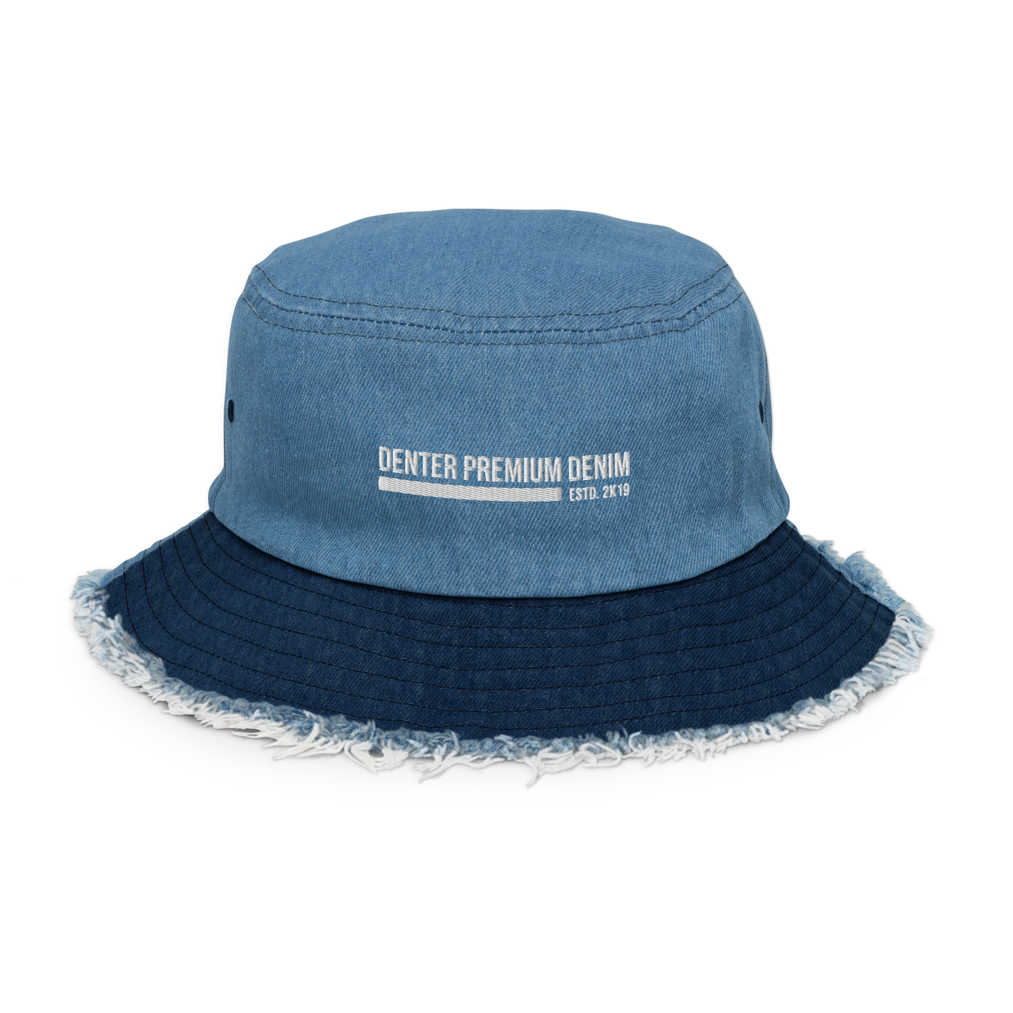 DENTER Premium Denim Distressed Bucket Hat