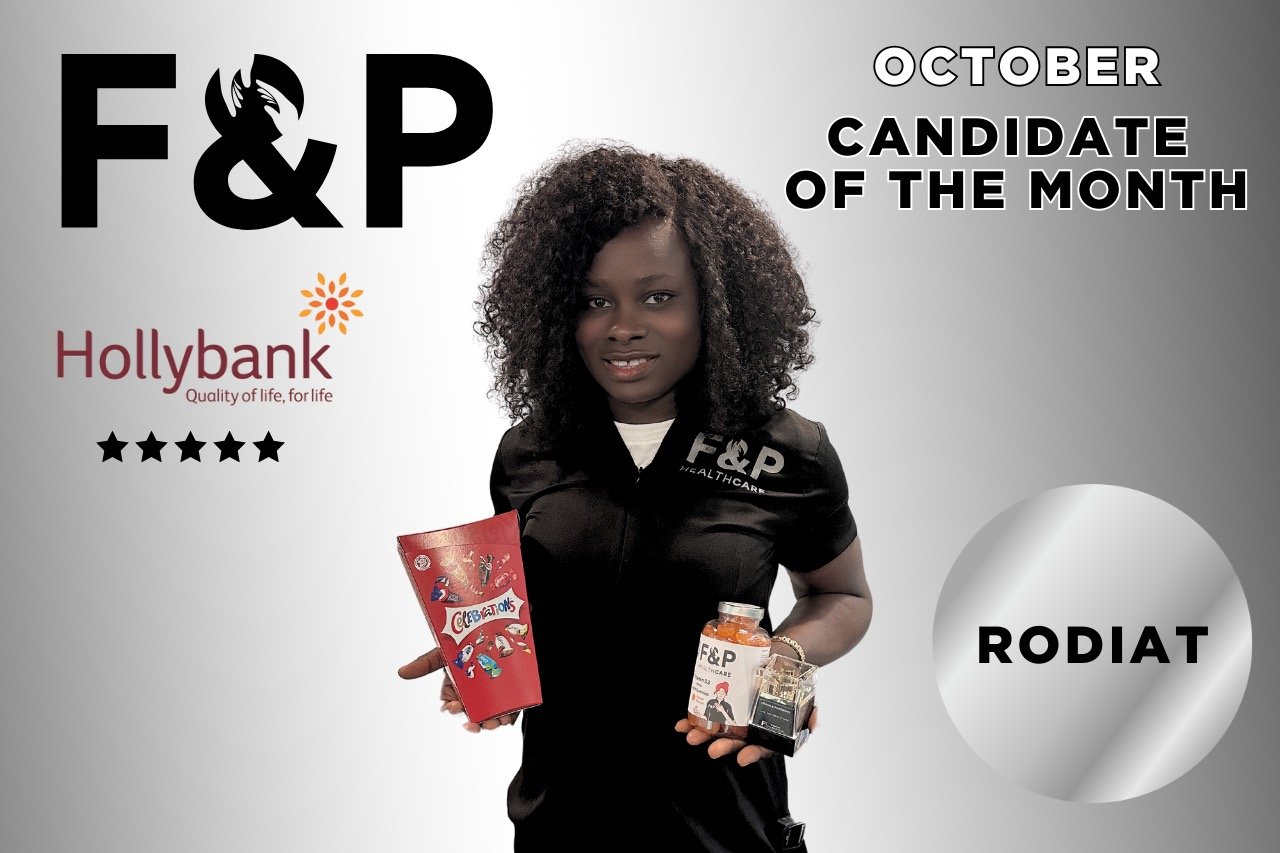 F&P Healthcare team member Rodiat receiving recognition