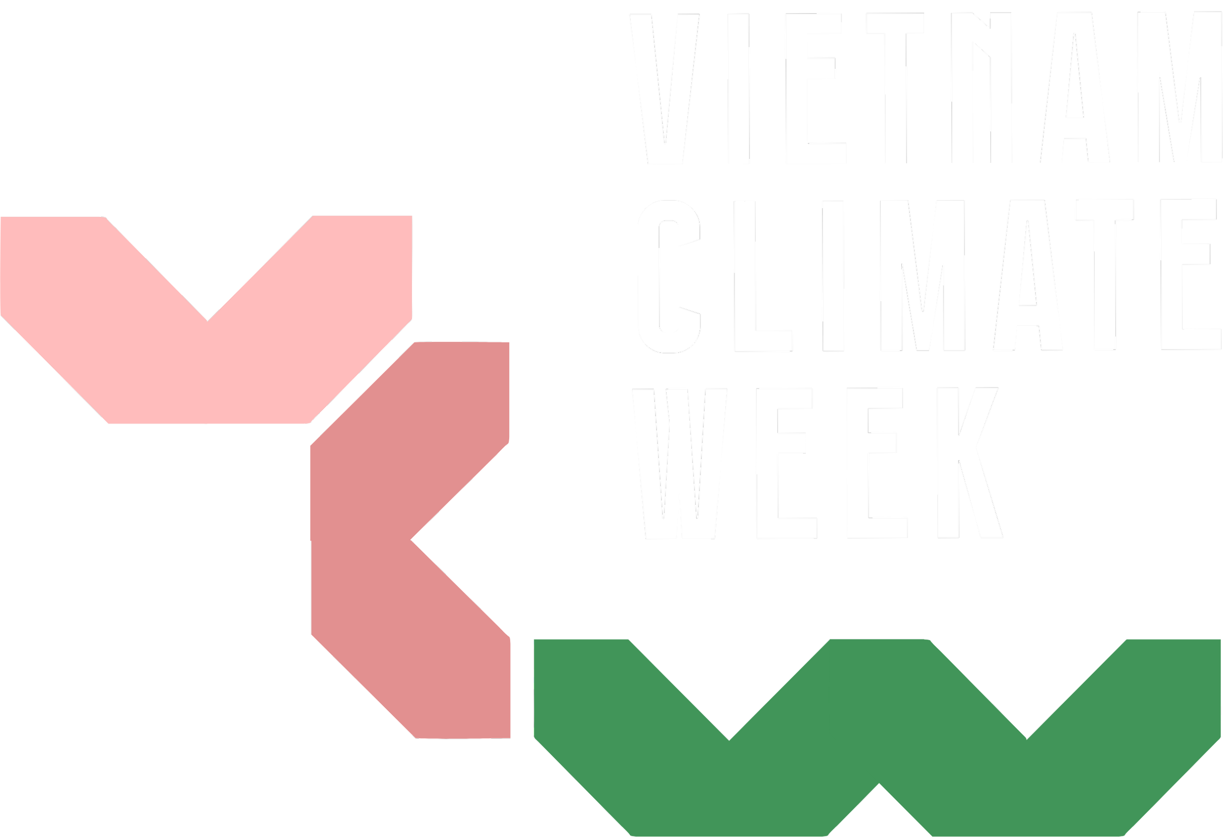 A graphic with the message 'VOTE CLIMATE WEEK' in large white letters on a black background, accompanied by stylized check marks in pink and green.