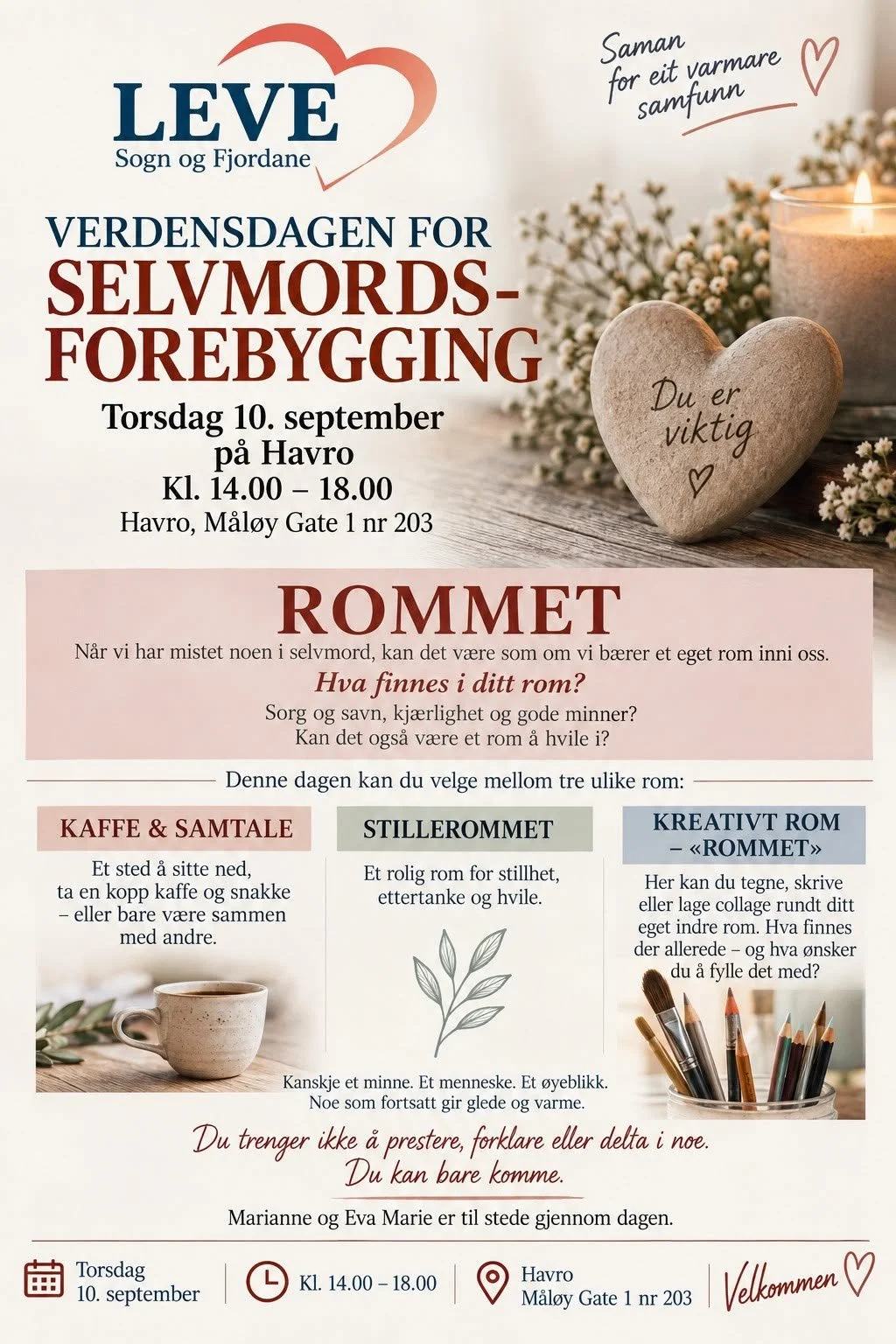 VERDENSDAGEN FOR SELVMORDSFOREBYGGING