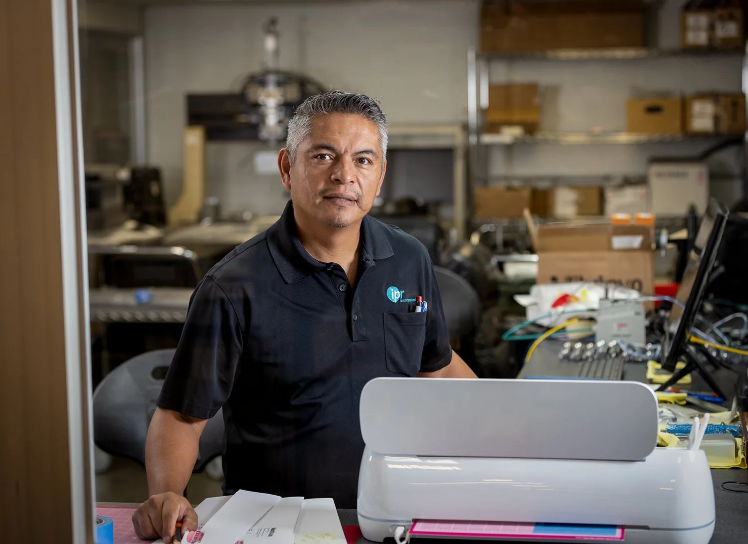 Portrait of Worker in Industrial Manufacturing Facility.  