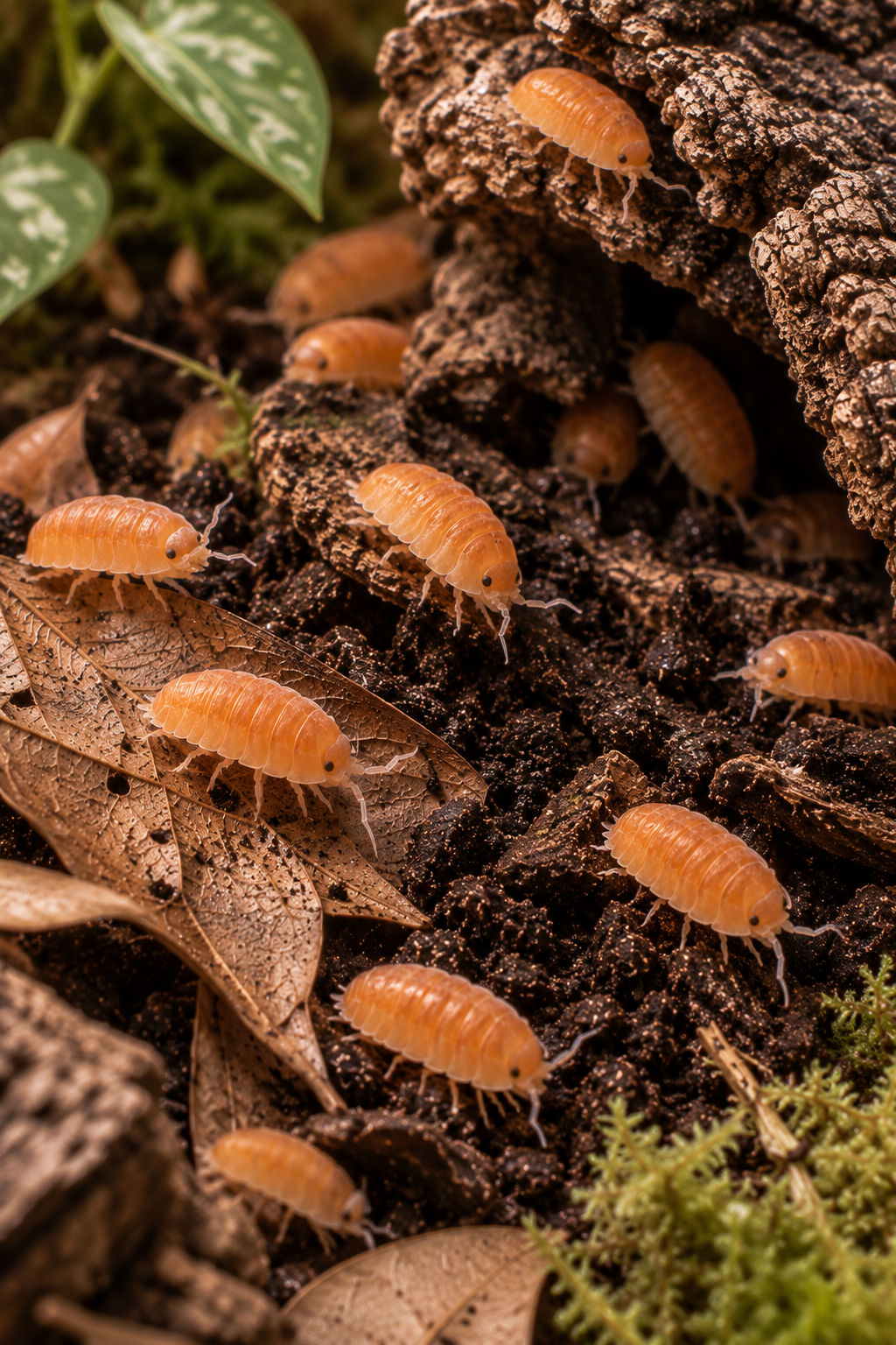 Powder Orange Isopods (10 Pieces)