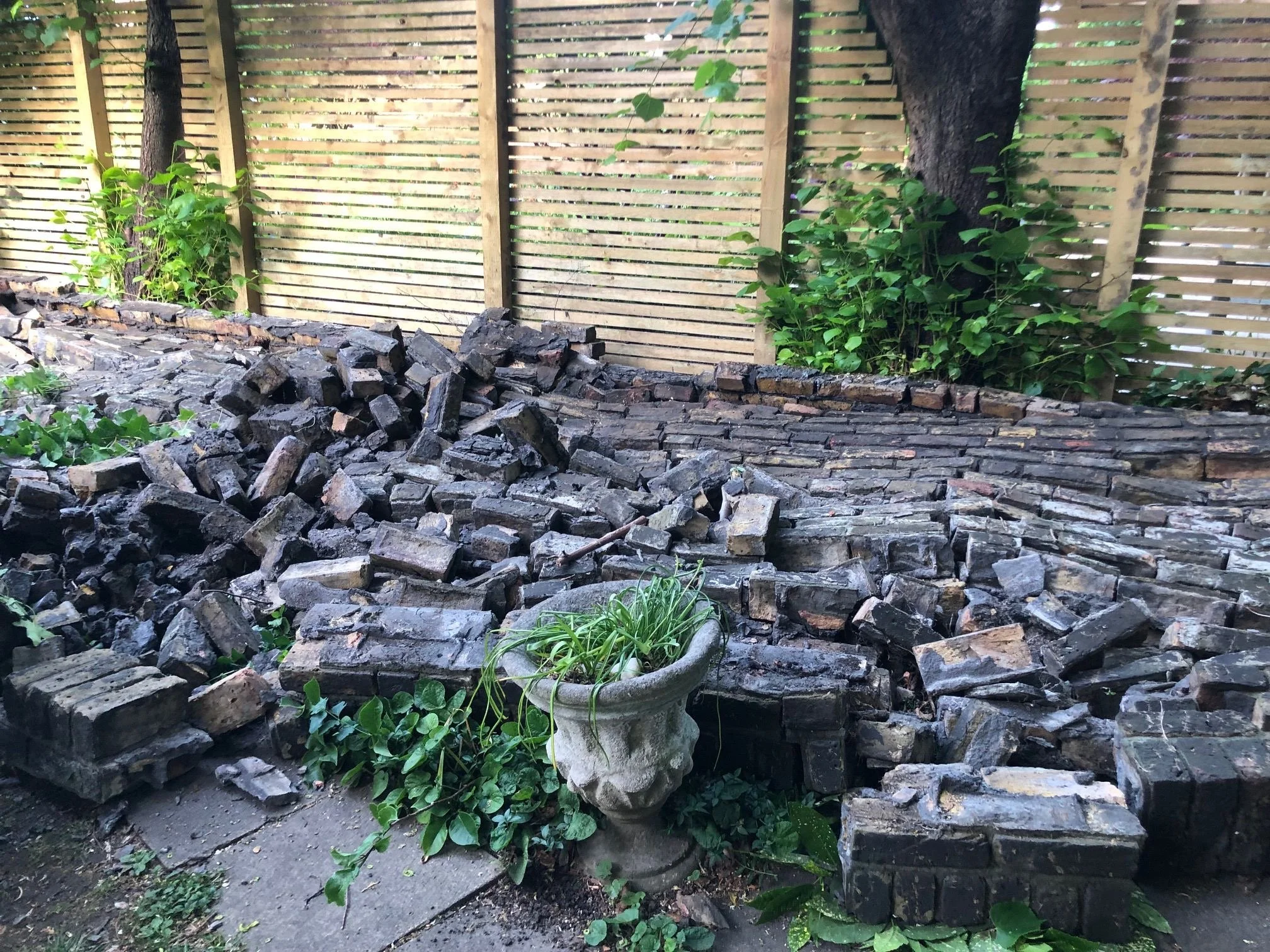 piles-of-salvaged-historic-bricks-garden-clearance.JPG