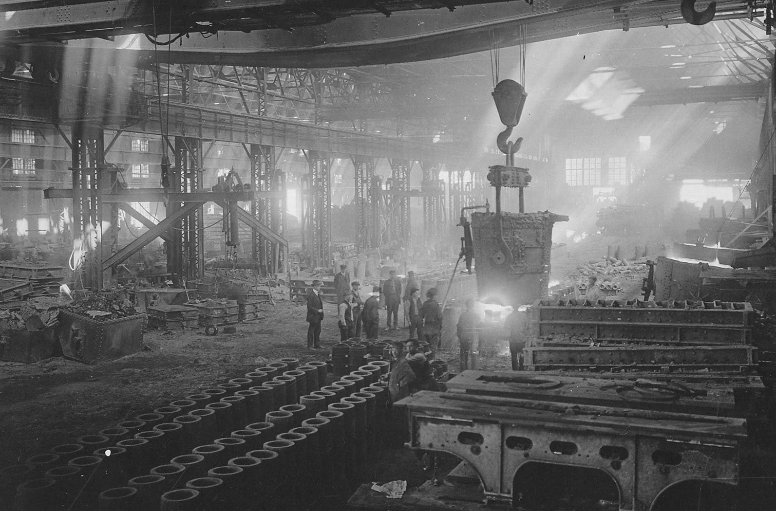 Historische Stahlhalle Stahlproduktion