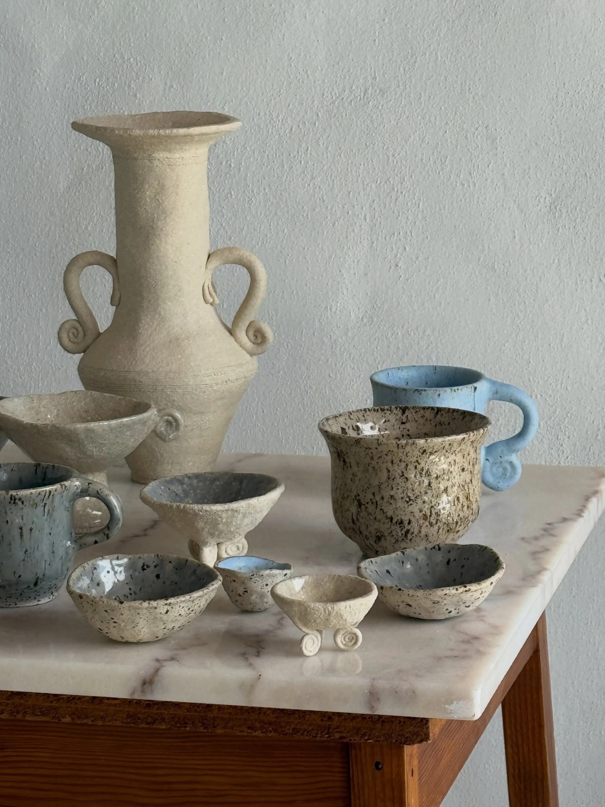 Great to pick up some finished pieces and a big batch of glaze test samples today from a firing at @aviariostudio. These glazes and clay bodies look really promising! Let me know if you see a favourite finish you&rsquo;d like to see in a future drop 