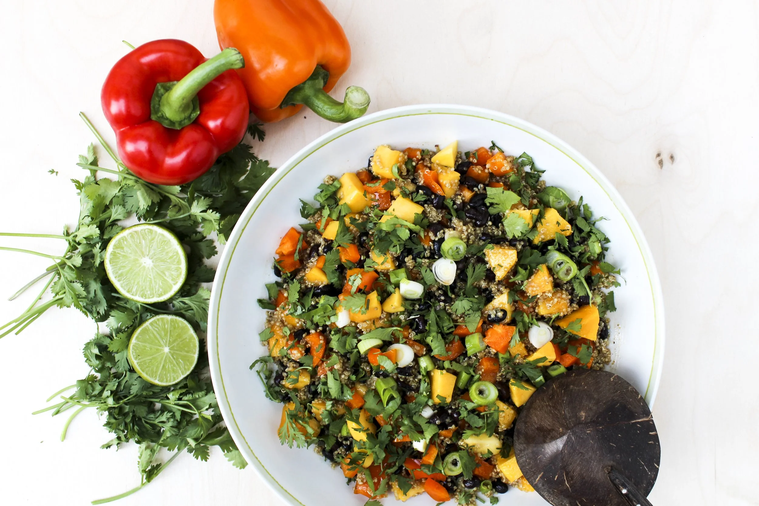 Vegan Quinoasalade met Zwarte Bonen &amp; Limoen