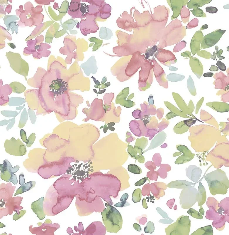 Allen + Roth Pink Floral Peel and Stick Wallpaper