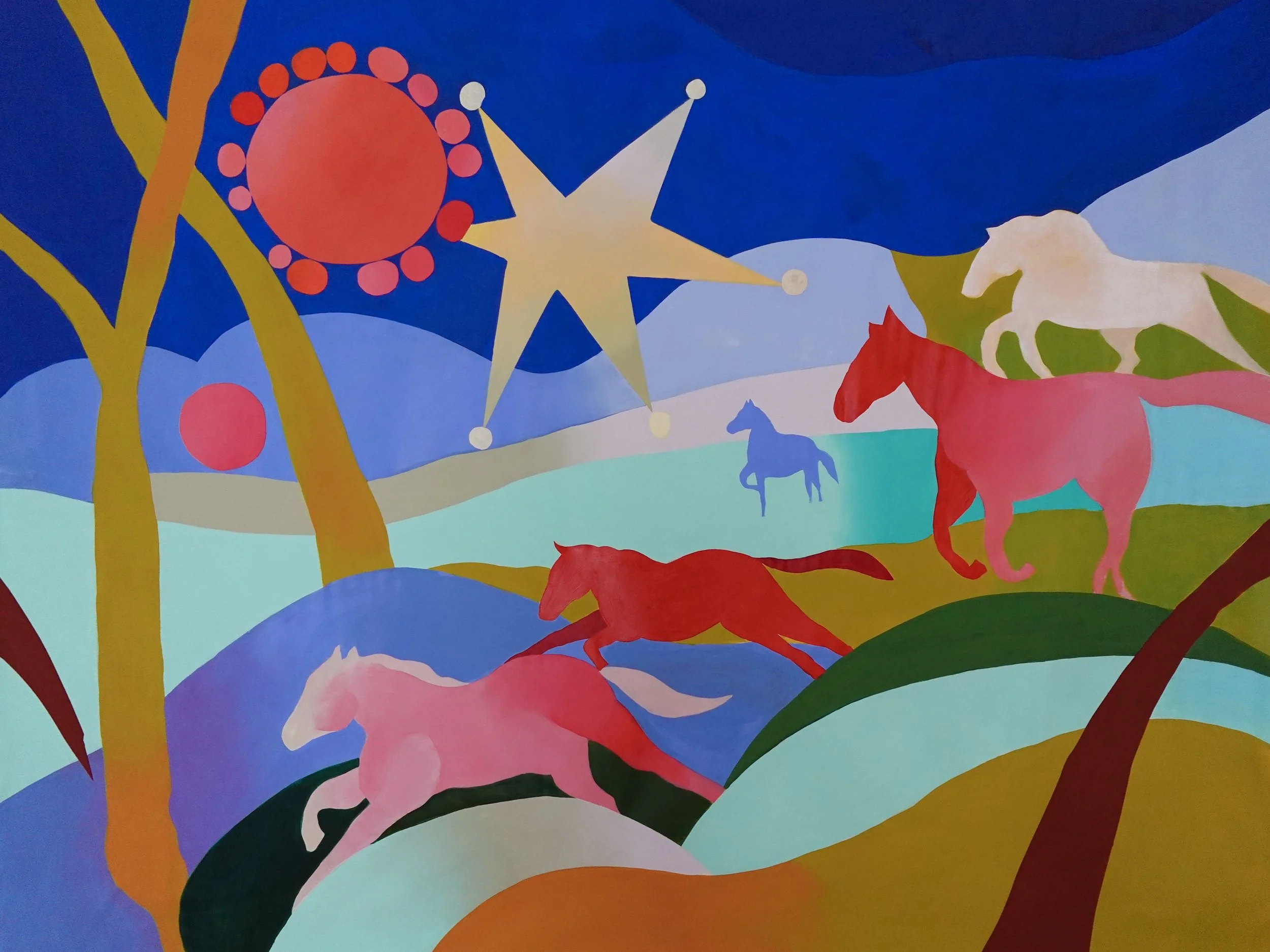 Wild Horses Running
200x150cm

