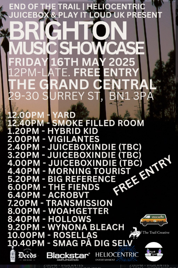 Brighton Music Showcase event The Grand Central  featuring Hybrid Kid and other bands