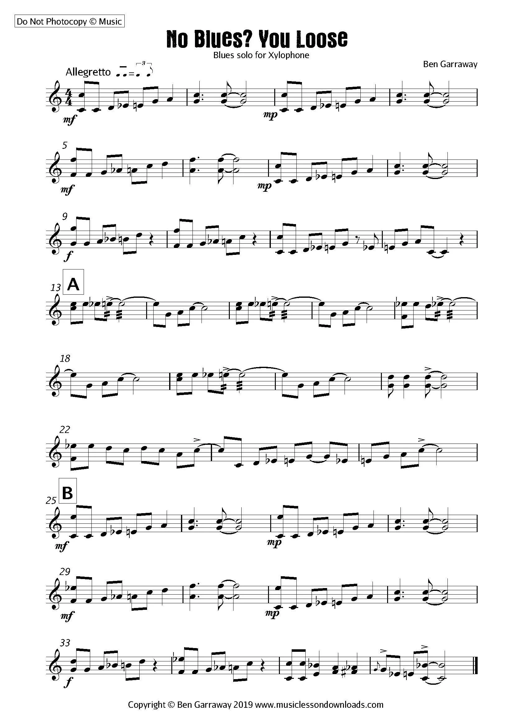No Blues you Loose - Full Score.jpg