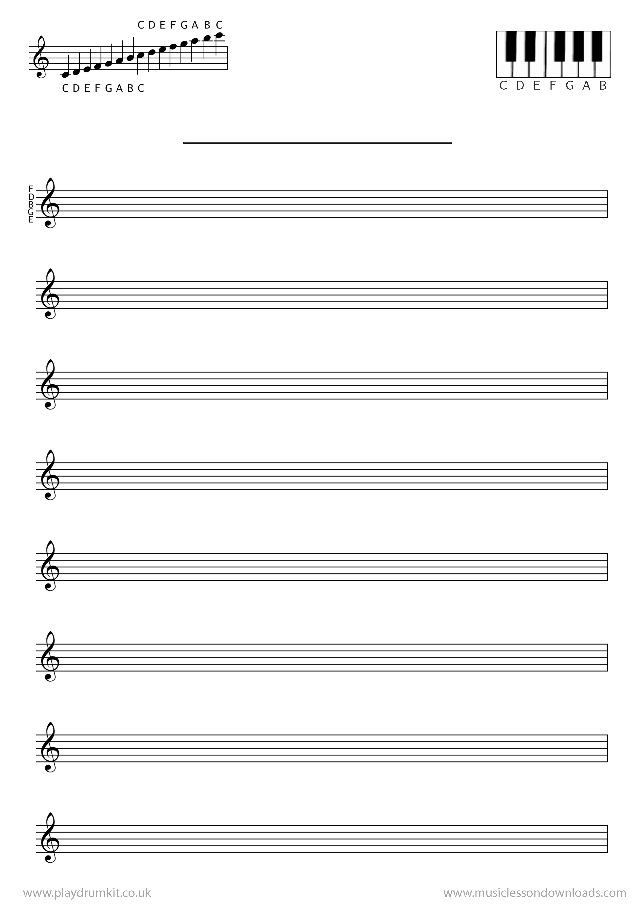 Tuned Percussion Manuscript - Xylophone or Glockenspiel