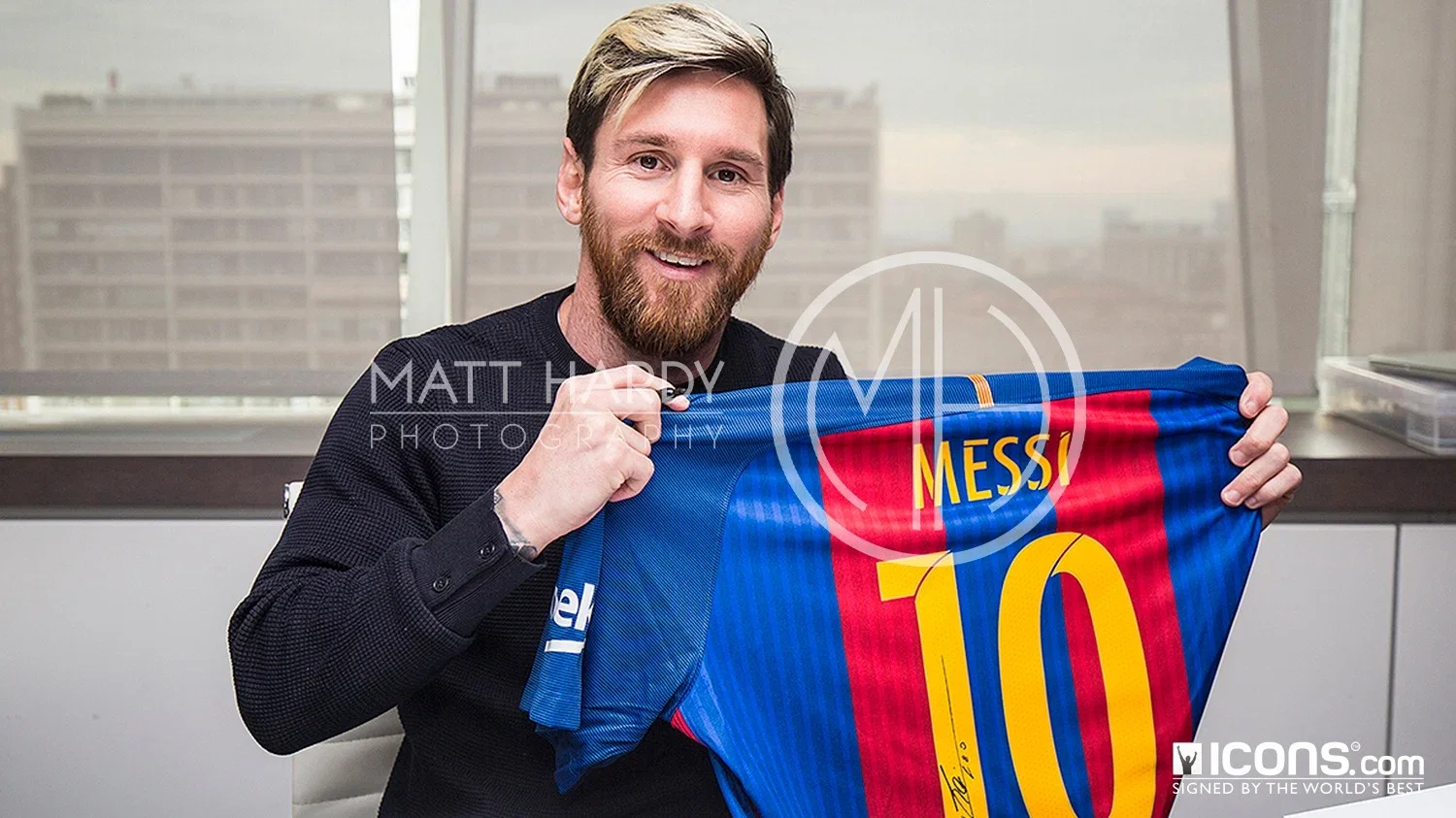 Matt Hardy Commercial Shoot With Leo Messi & Icons.com