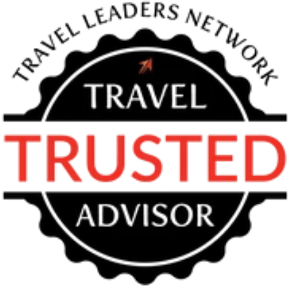 The logo of TRUSTED with a red 3D font and a star symbol above the word.