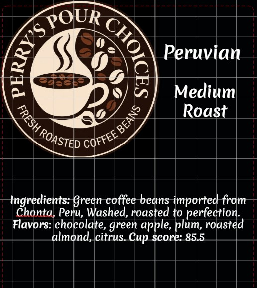 Peruvian single origin, medium roast