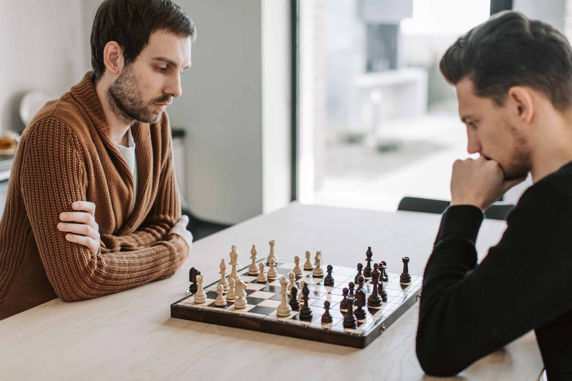 INTJ being strategic playing chess