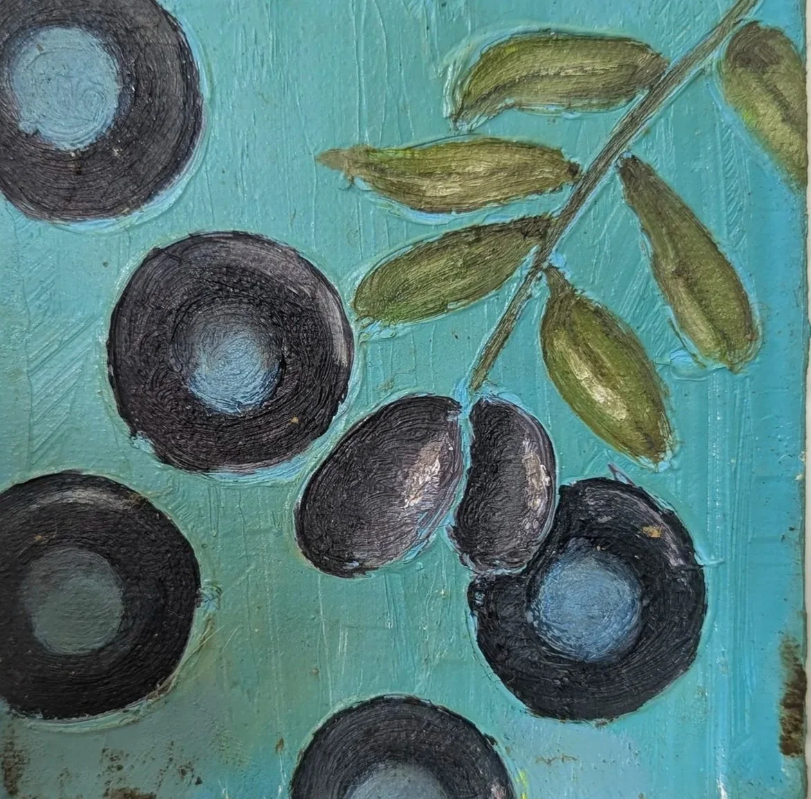 Olives just for fun
Oil on canvas
4"x4"
2016