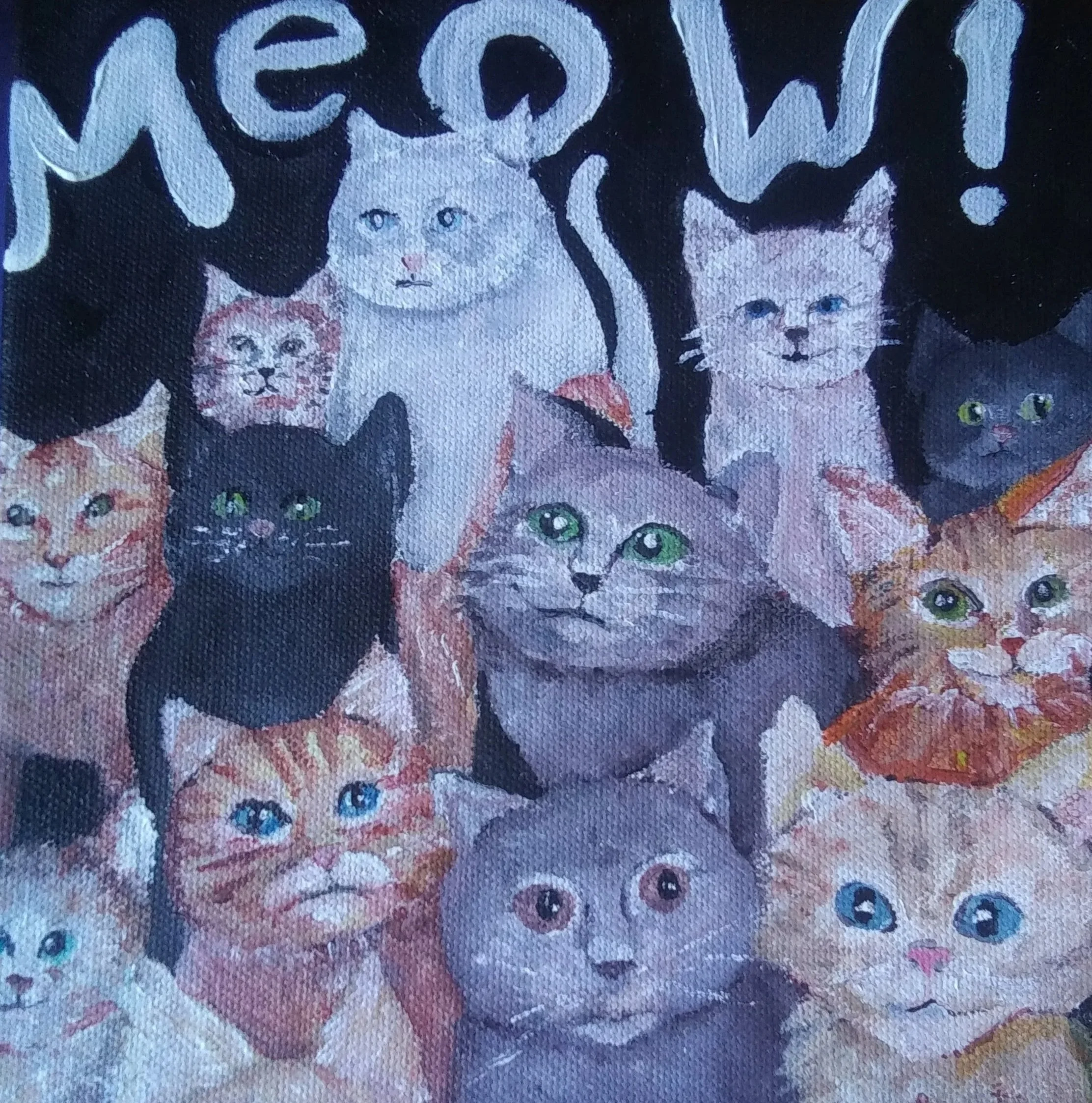 Cats
Acrylic on canvas
6"x6"
2020