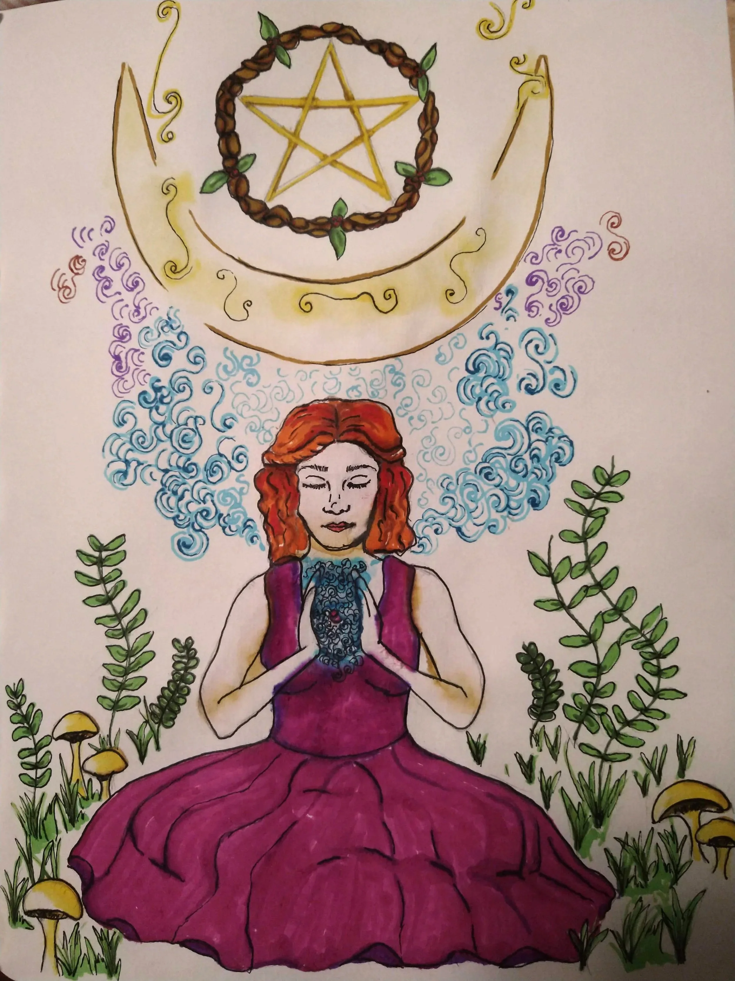 Self Portrait Illustration
Alcohol markers on paper
8"x11"
2023
