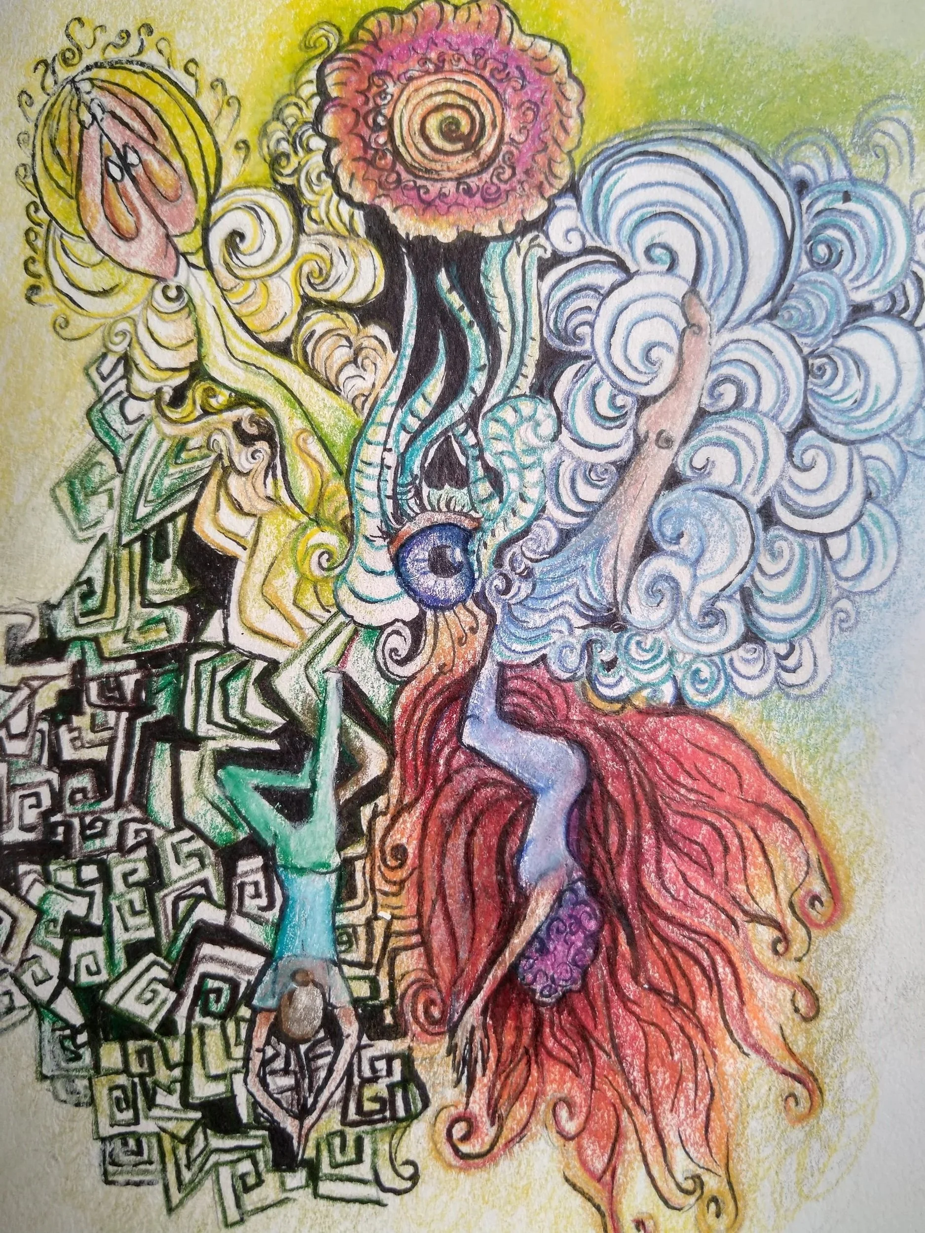 Elemental Yoga
Colored pencil on paper
8"x11"
2021