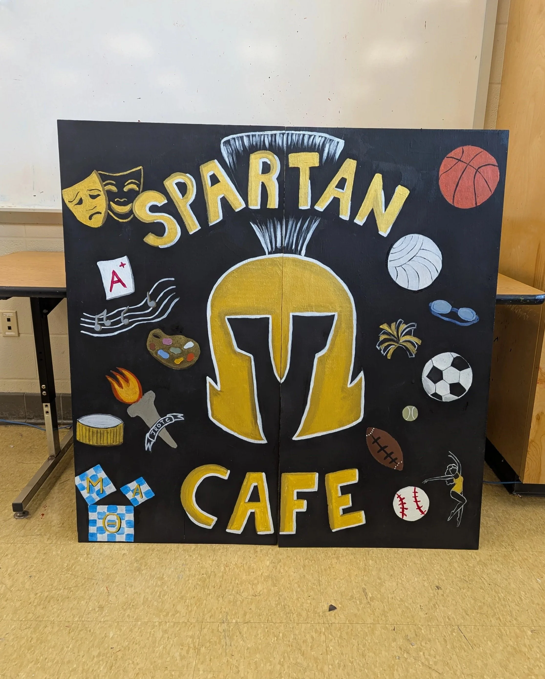 Spartan Cafe Mural
Salmen High School Students - Art II
32"x48"
2026